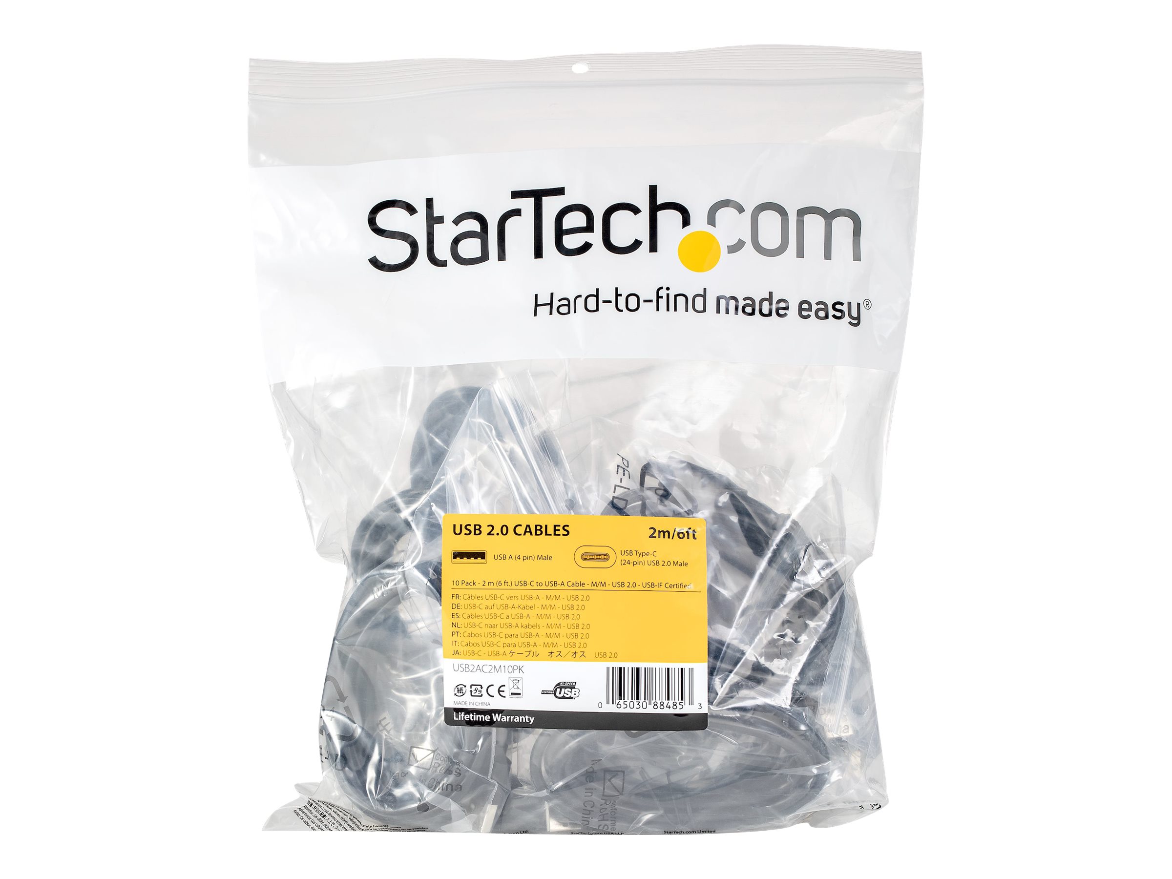 STARTECH USB auf USB-C Kabel 2m 10 Pack