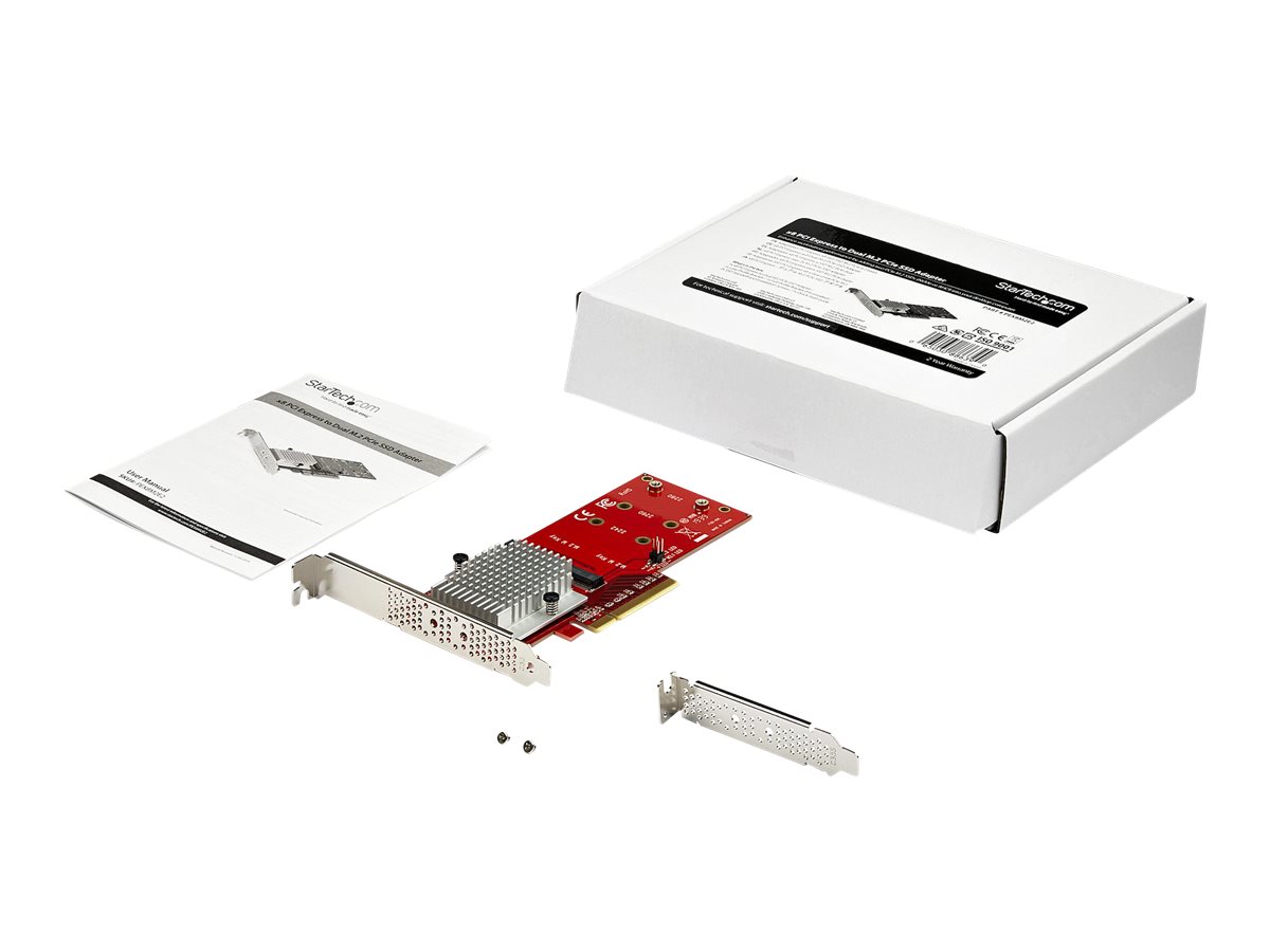 STARTECH x8 Dual M.2 PCIe SSD Adapter