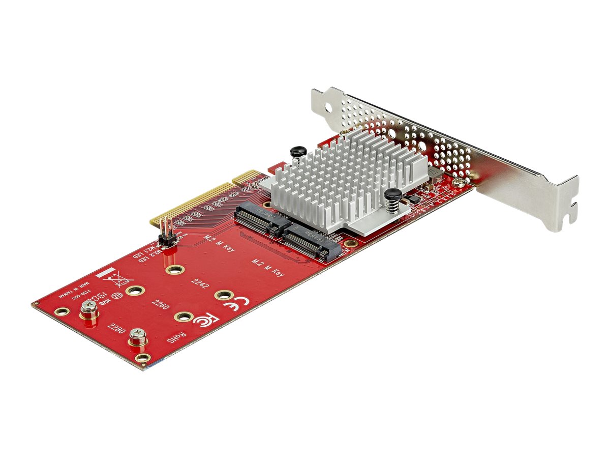 STARTECH x8 Dual M.2 PCIe SSD Adapter
