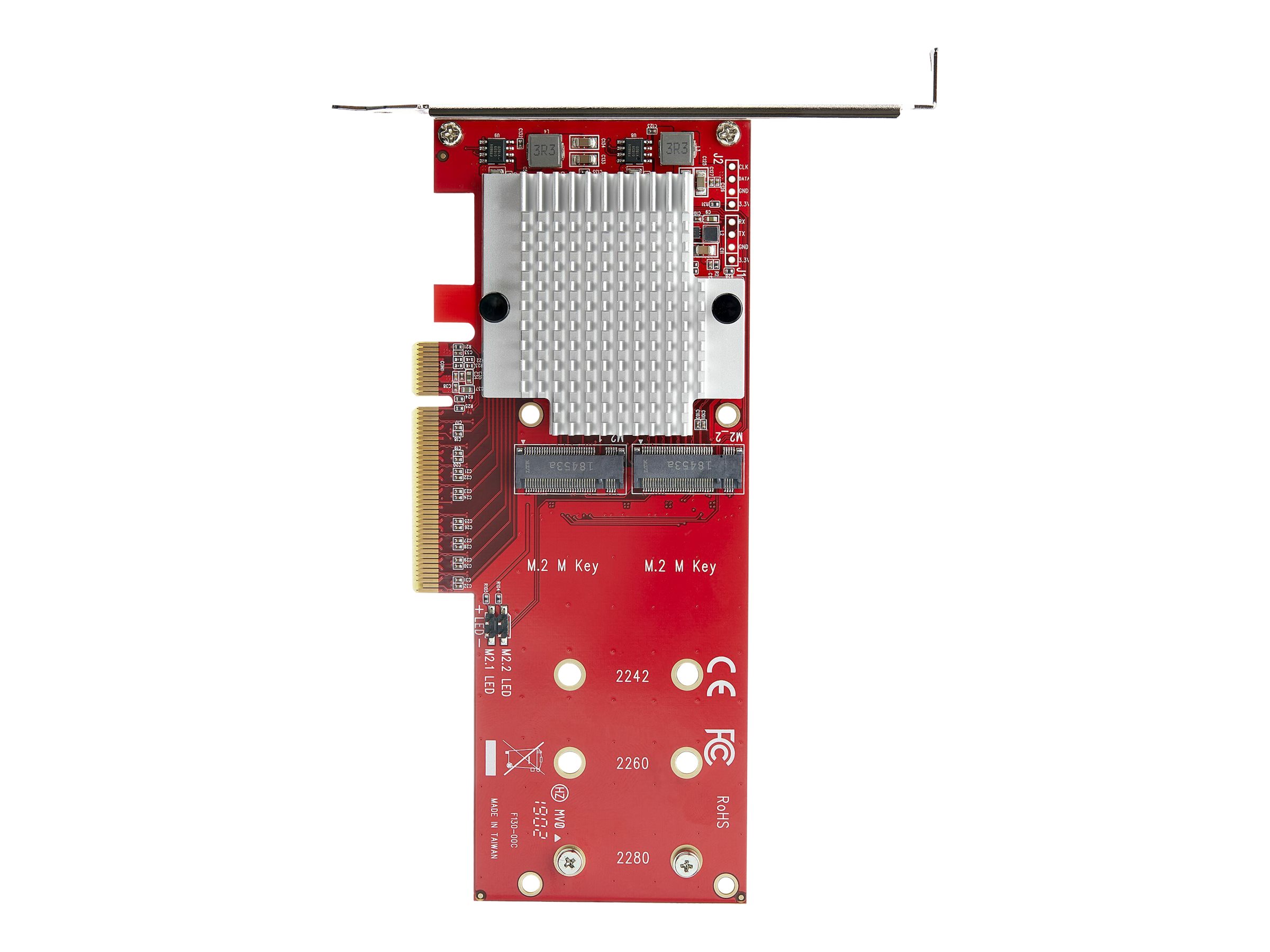 STARTECH x8 Dual M.2 PCIe SSD Adapter