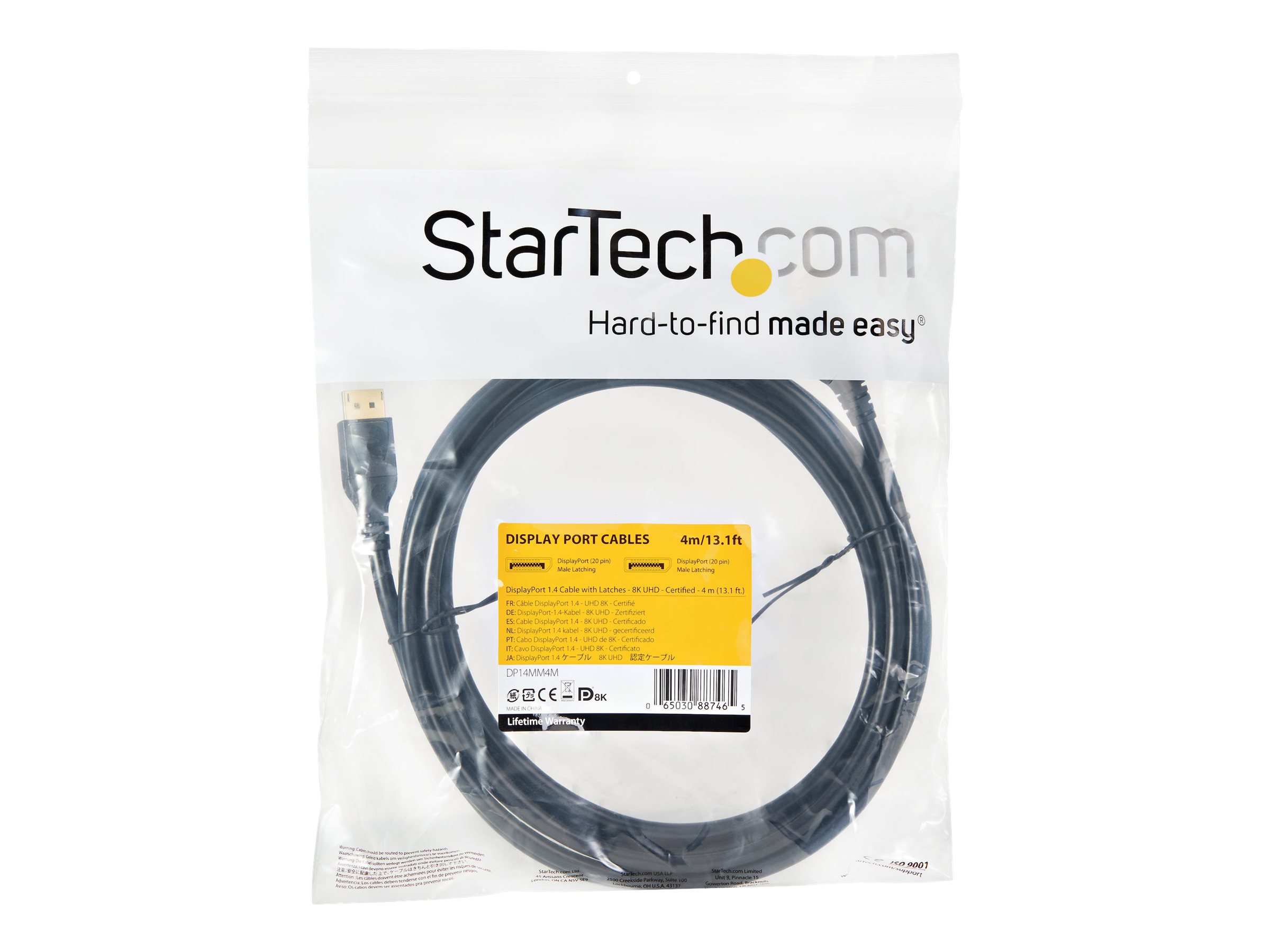 STARTECH 4m DisplayPort 1.4 Cable
