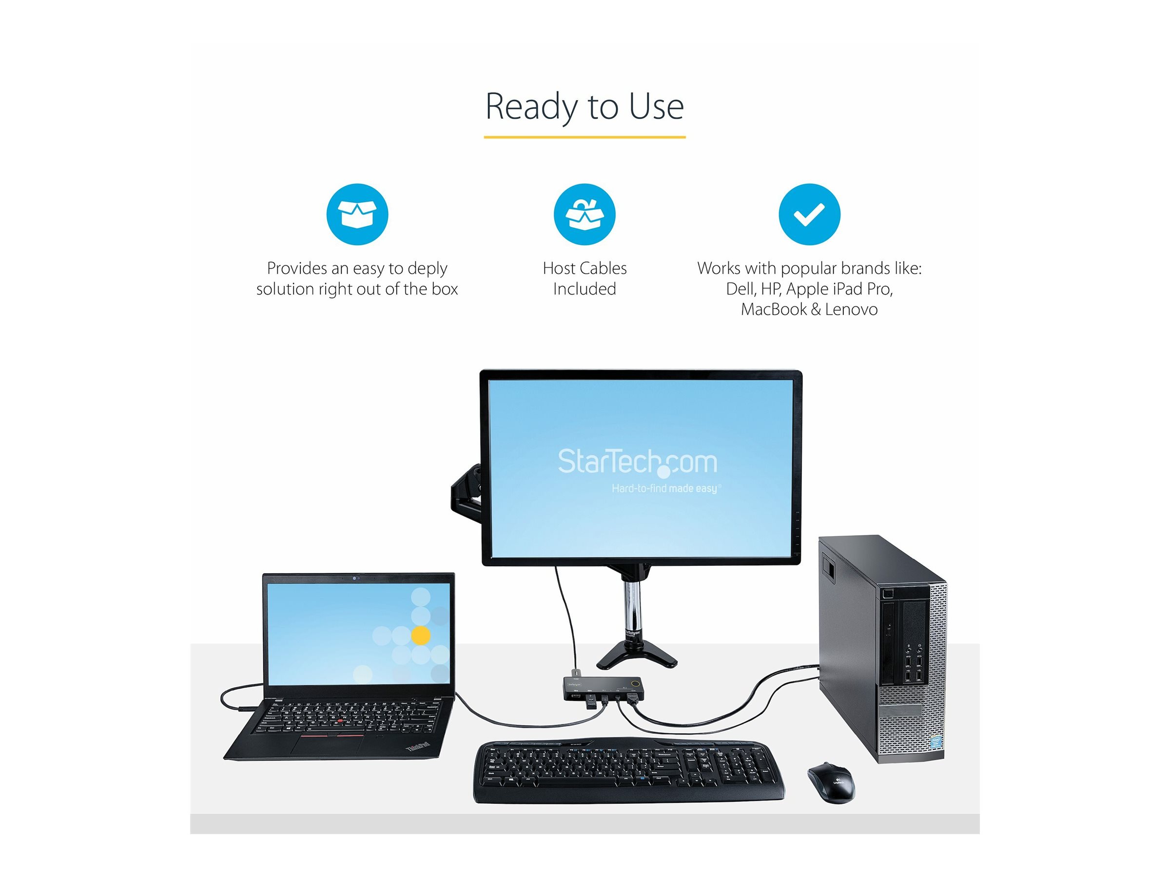 STARTECH 2-Port-Hybrid-USB-C-KVM-Switch