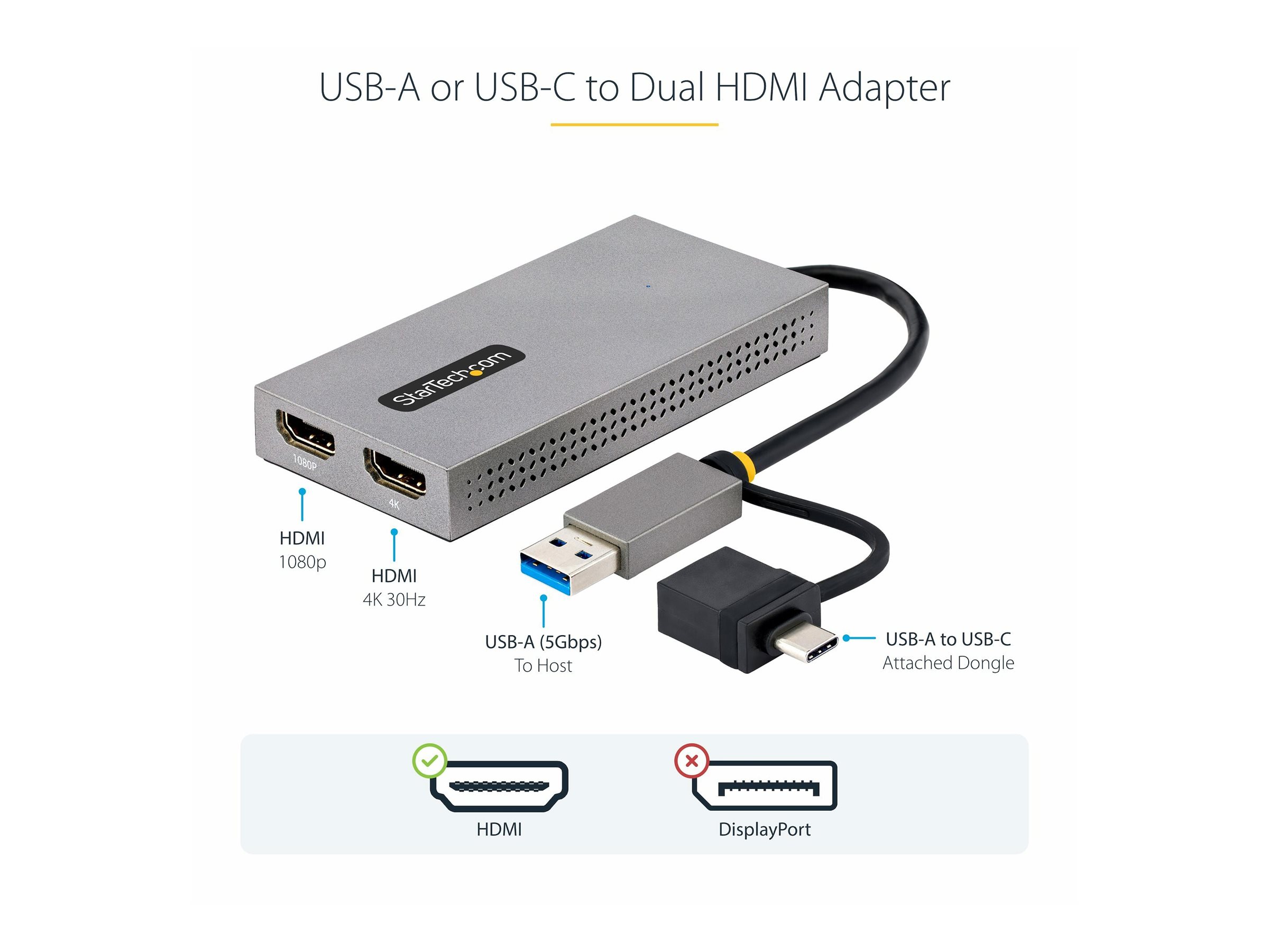 STARTECH USB to Dual HDMI Adapter