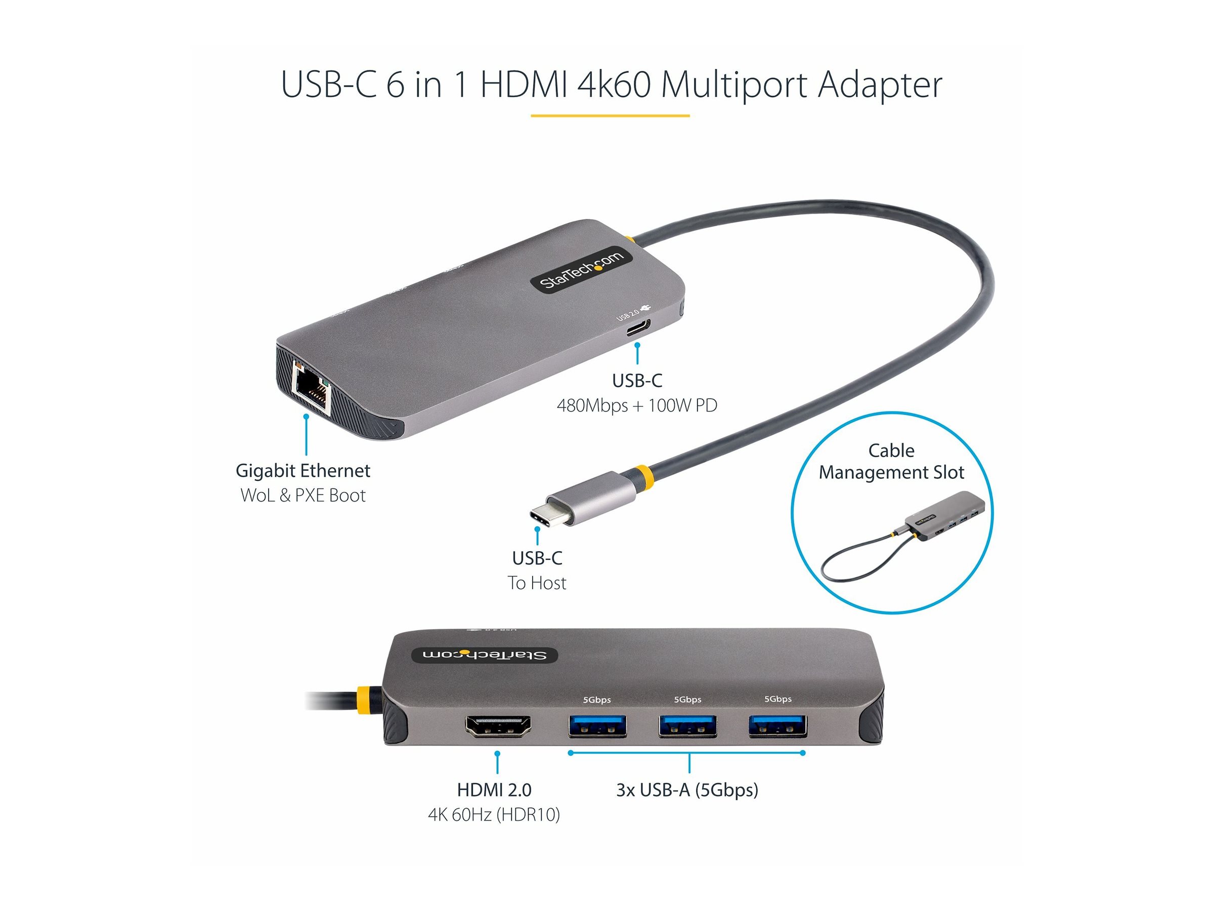 STARTECH USBC Multiport Adapter 4K 60Hz
