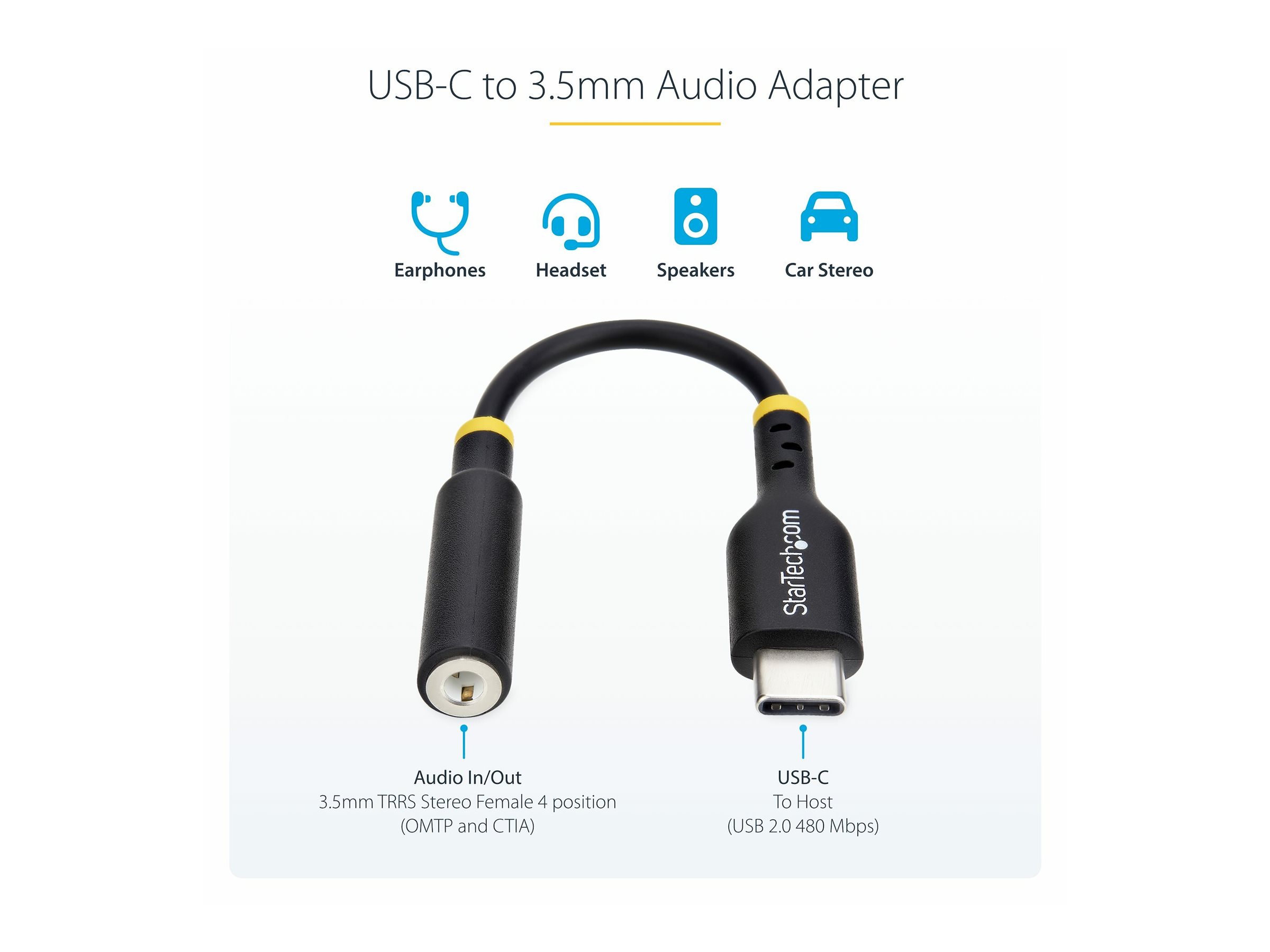 STARTECH USB C Kopfhörer Adapter 3,5mm