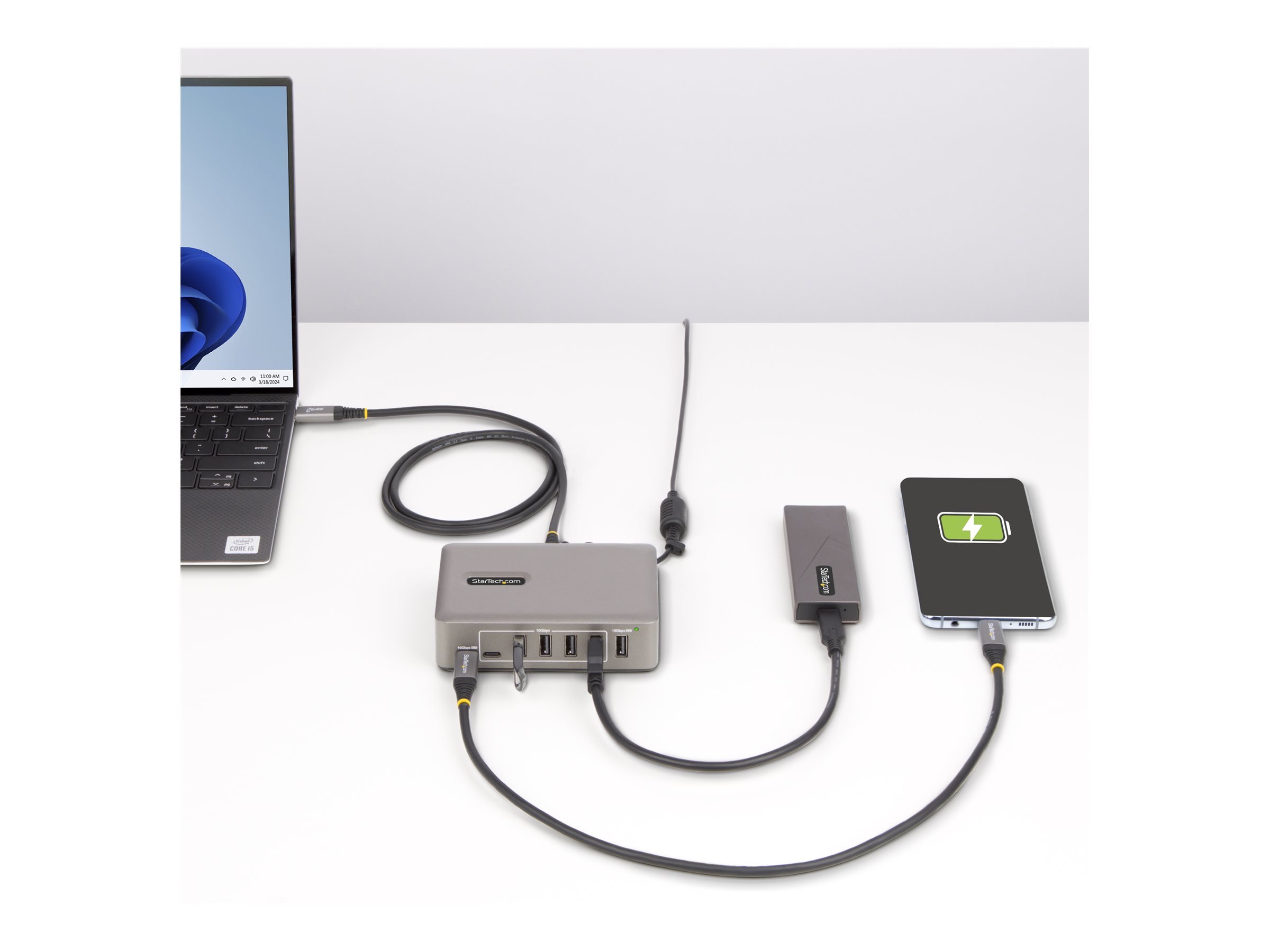 STARTECH 10-Port USB-C Hub mit Netzteil