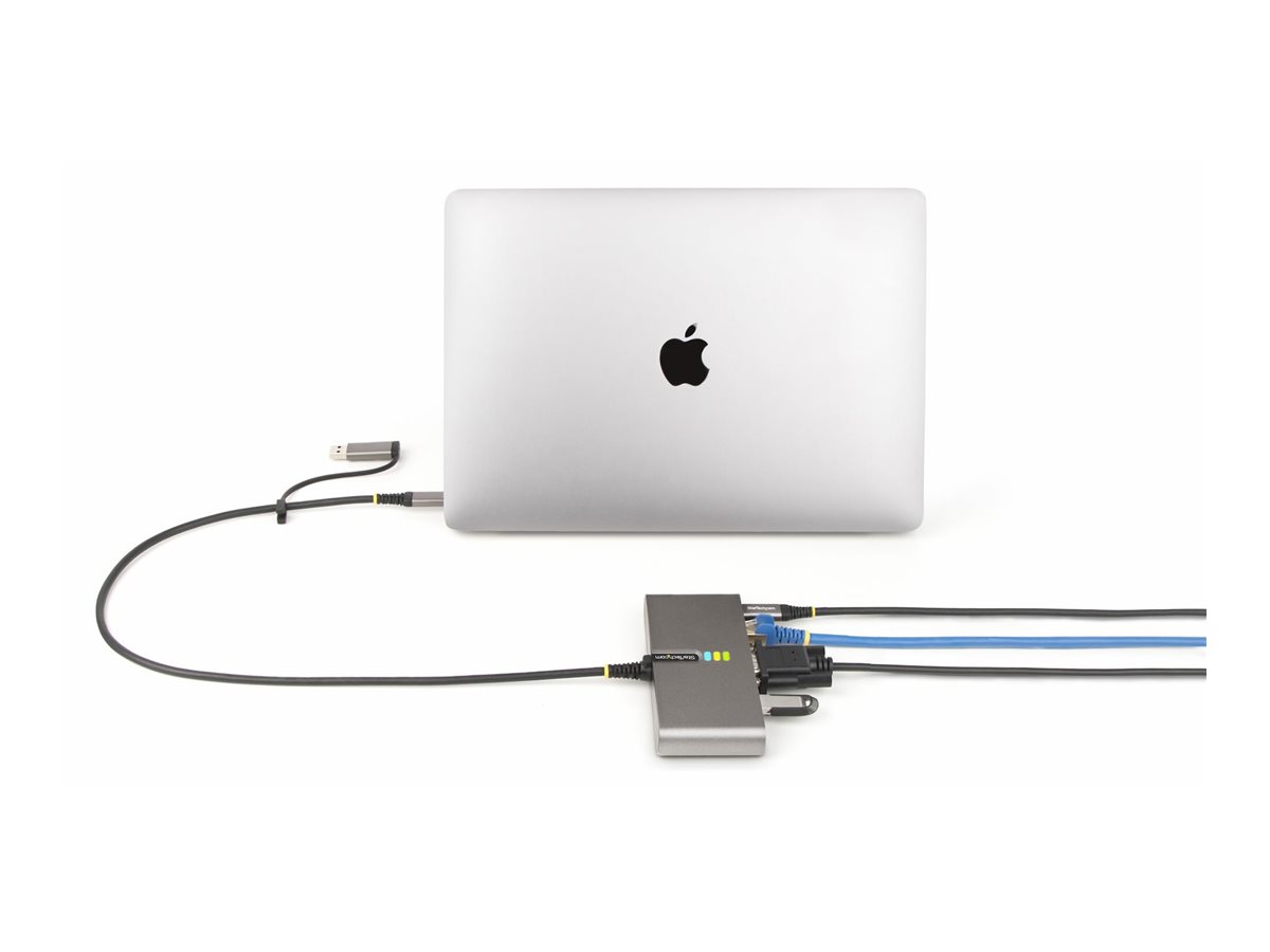 STARTECH 2-Port USB-C Hub GbE & RS232