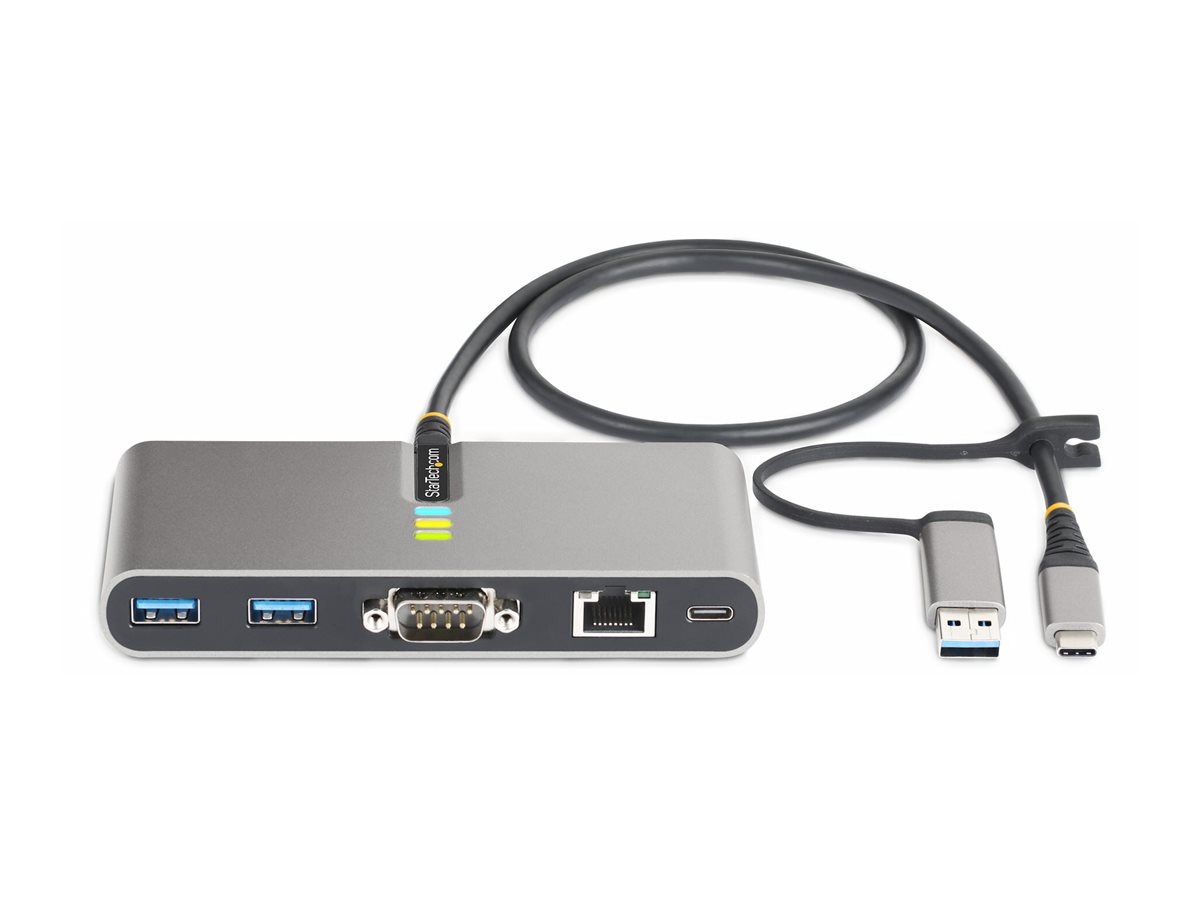 STARTECH 2-Port USB-C Hub GbE & RS232