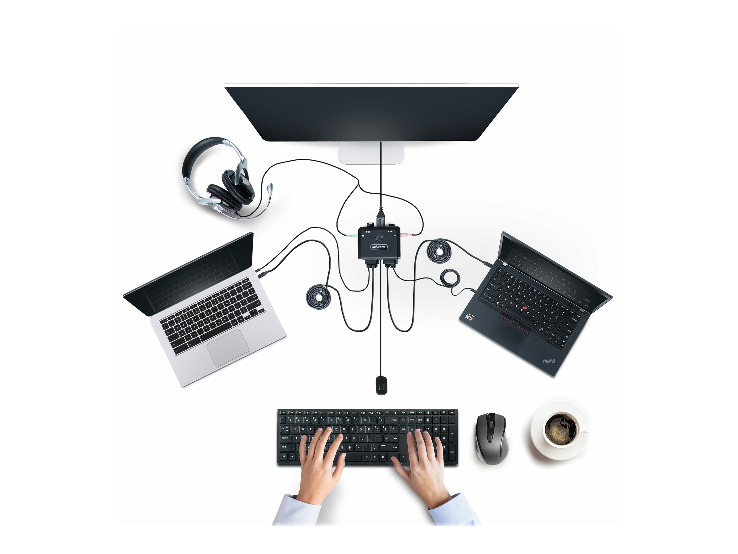 STARTECH 2-Port USB-C Kabel KVM Switch