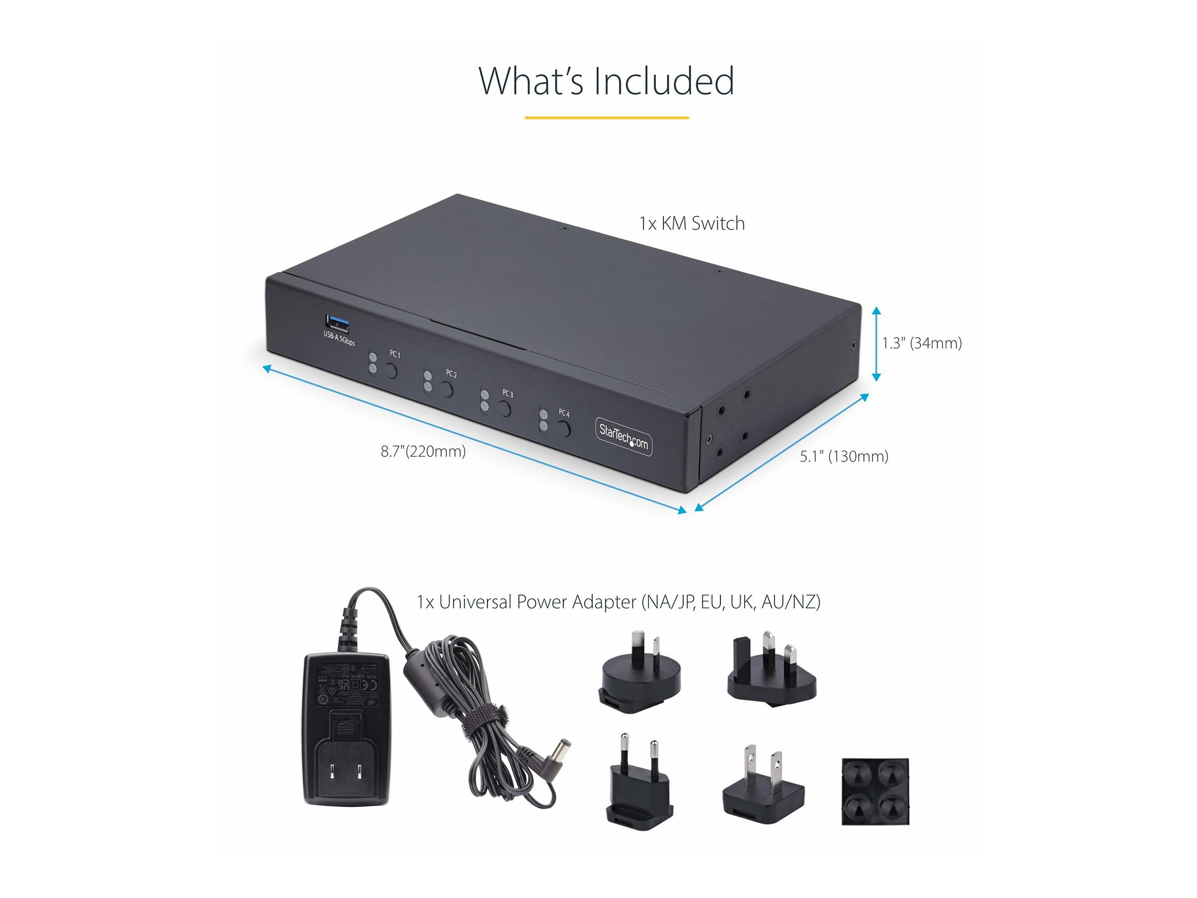 STARTECH 4-Port KM Switch USB 3.0