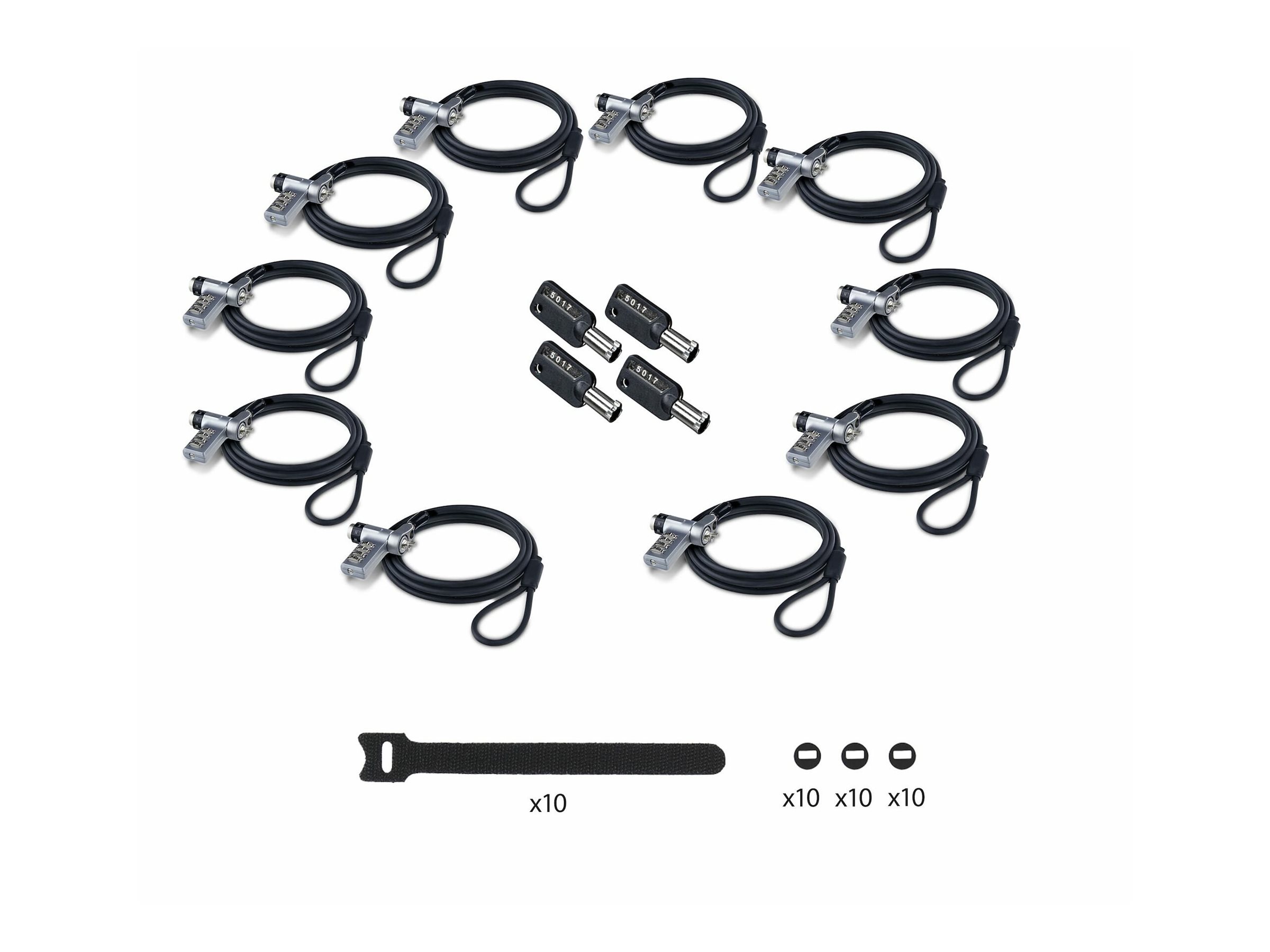 STARTECH 10-Pack 3-in-1 Laptop-Schloss