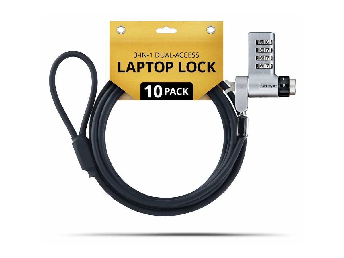 STARTECH 10-Pack 3-in-1 Laptop-Schloss