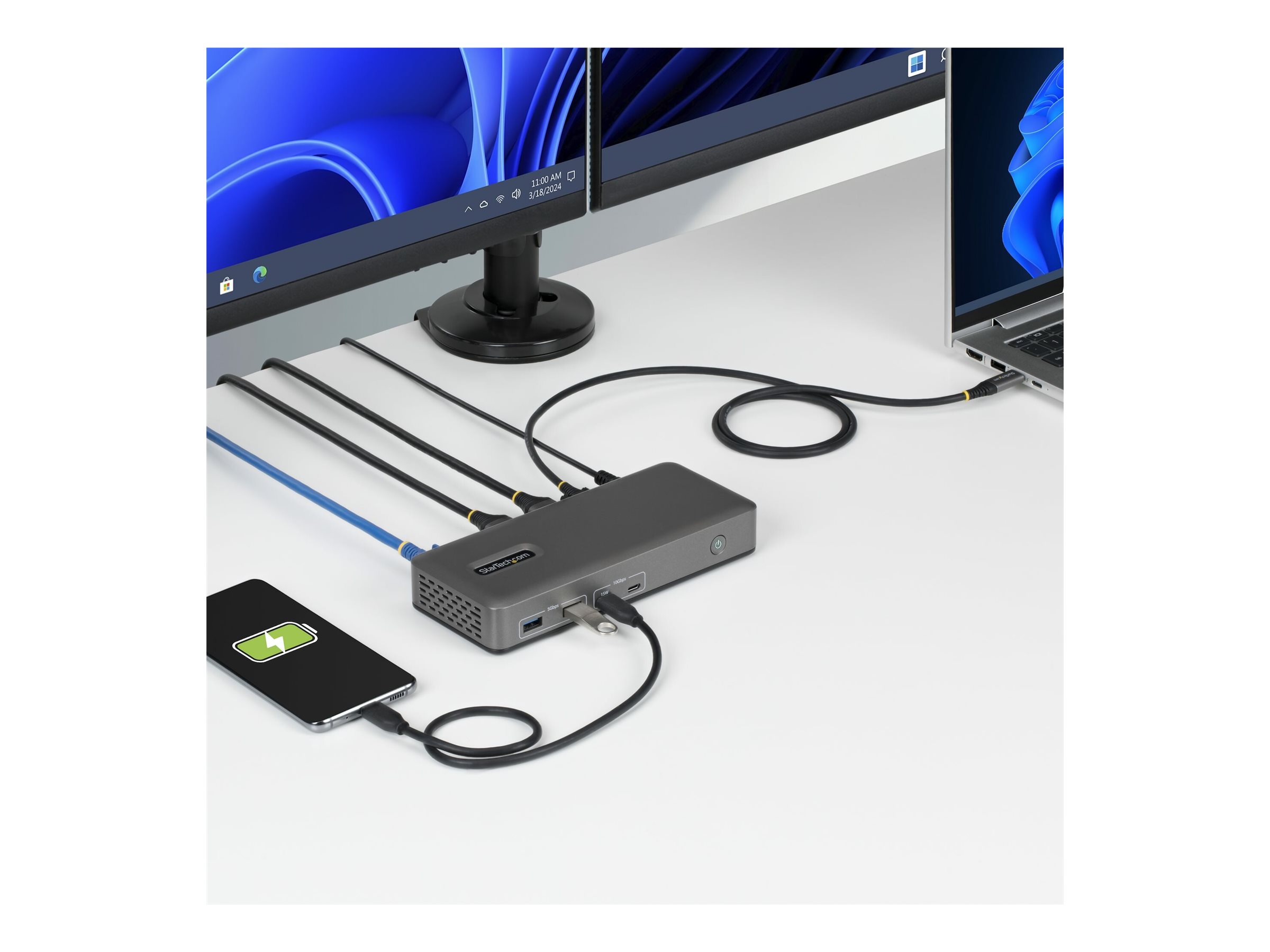 STARTECH USB-C Dock 2x DP 100W PD