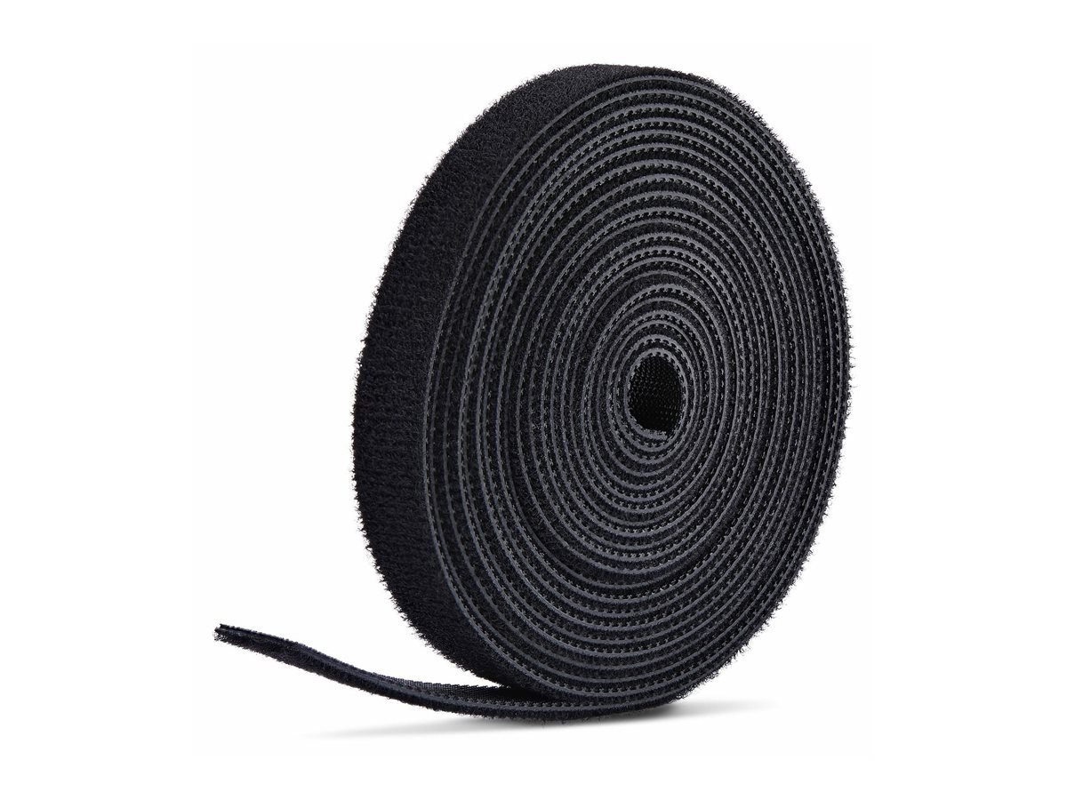 STARTECH 22,8m Klettbandrolle schwarz