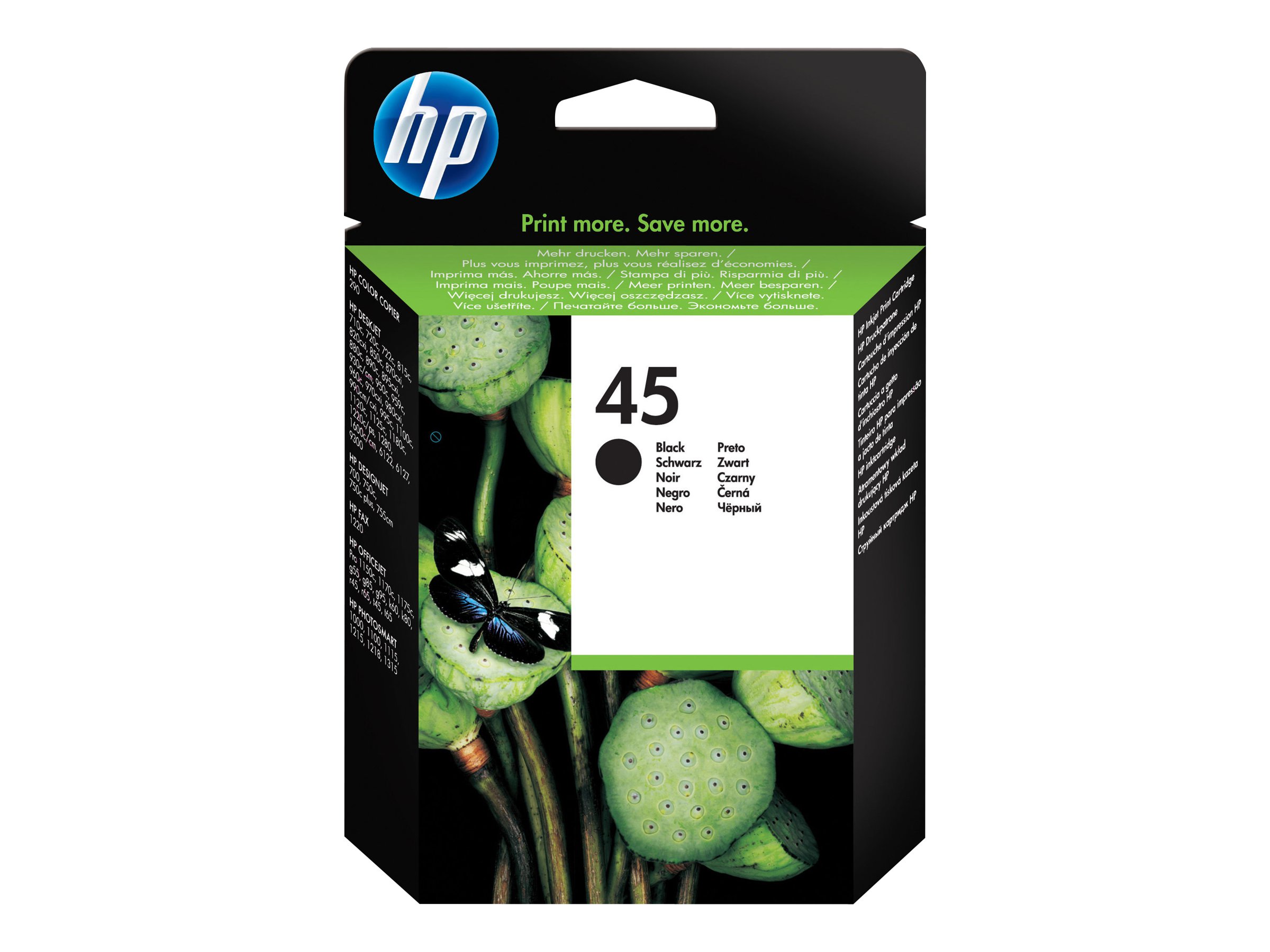 HP 45 Schwarz Original Druckerpatrone groß