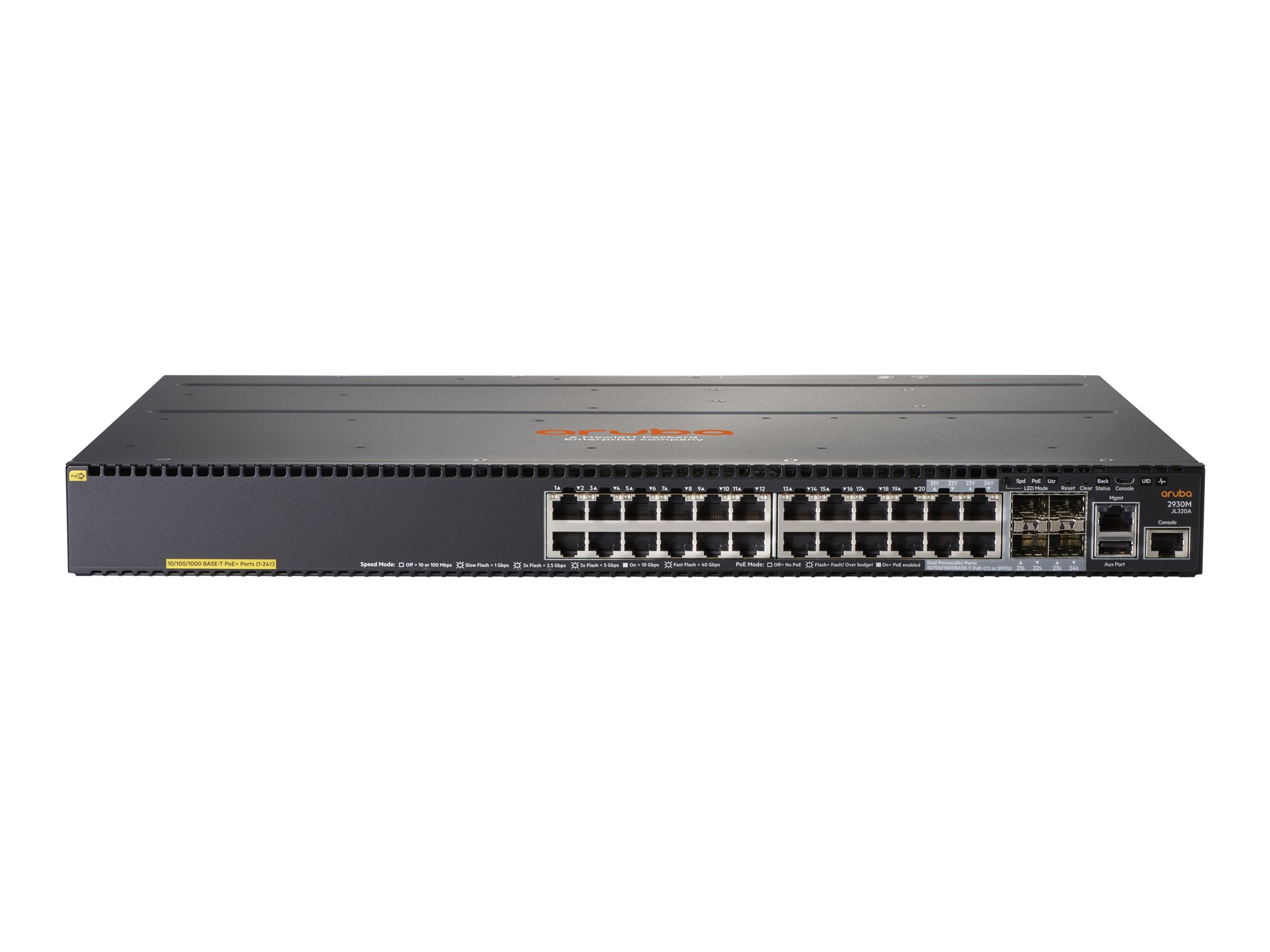 HPE Aruba 2930M 24G PoE+ with 1-slot Swi