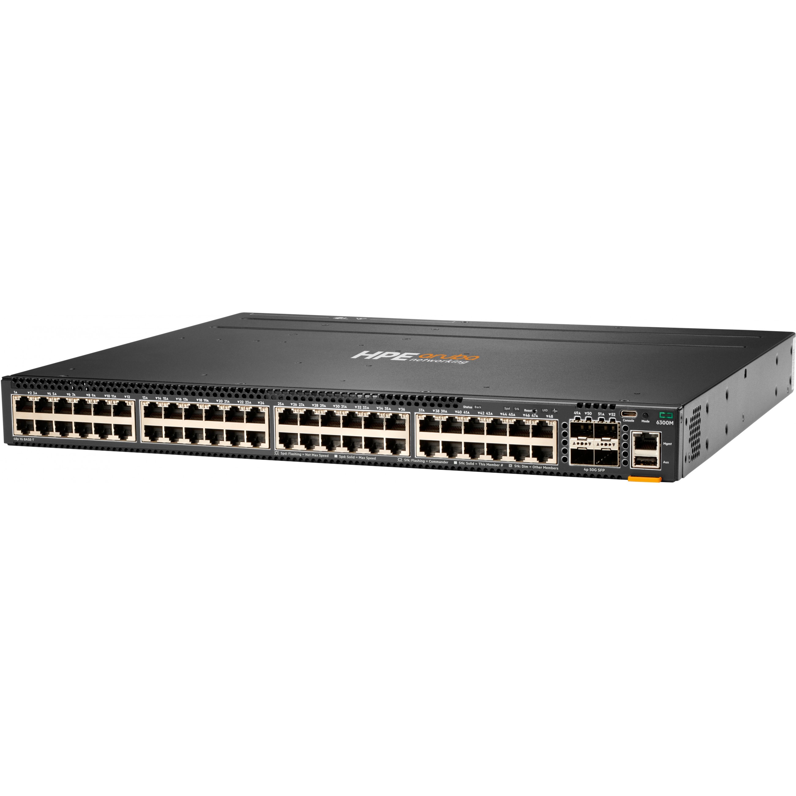 HPE Aruba Networking CX 6300M 48-port 1GbE and 4-port SFP56 Switch