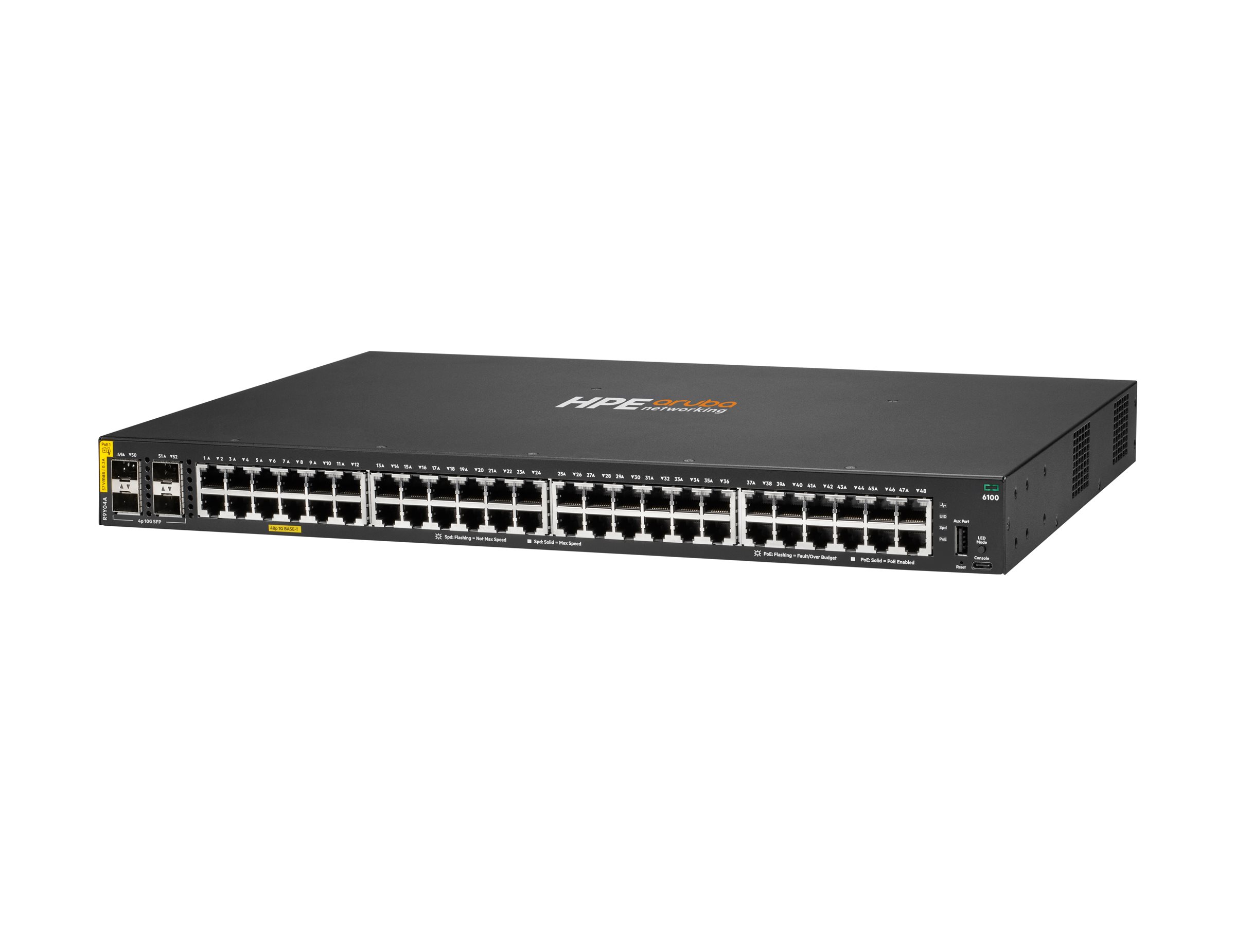 HPE Aruba Networking CX 6100 48G Class4 PoE 4SFP+ 740W