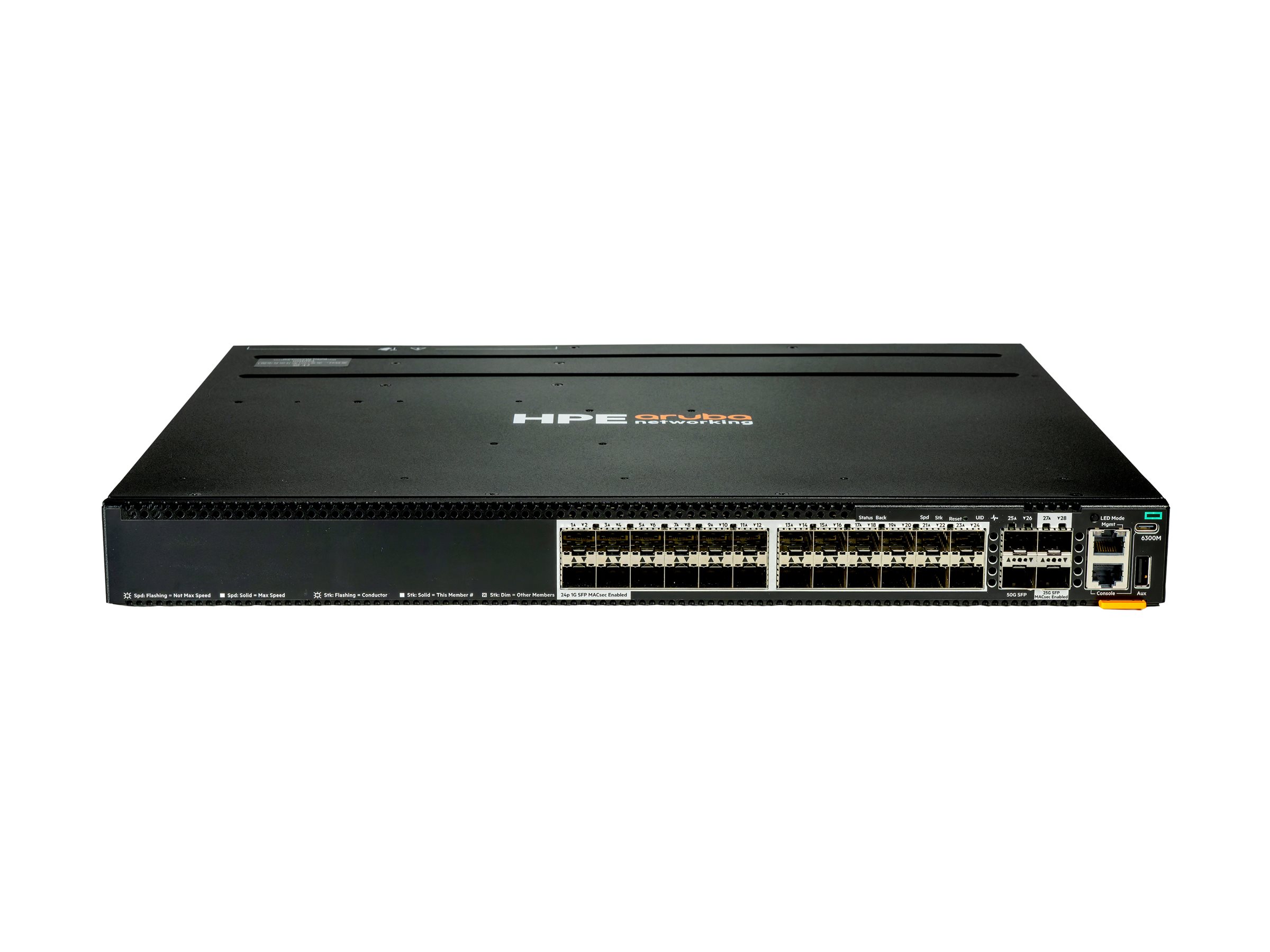 HPE Aruba Networking 6300M 24p SFP 1G 2p SFP28 25G MACsec 2p SFP56 50G Switch