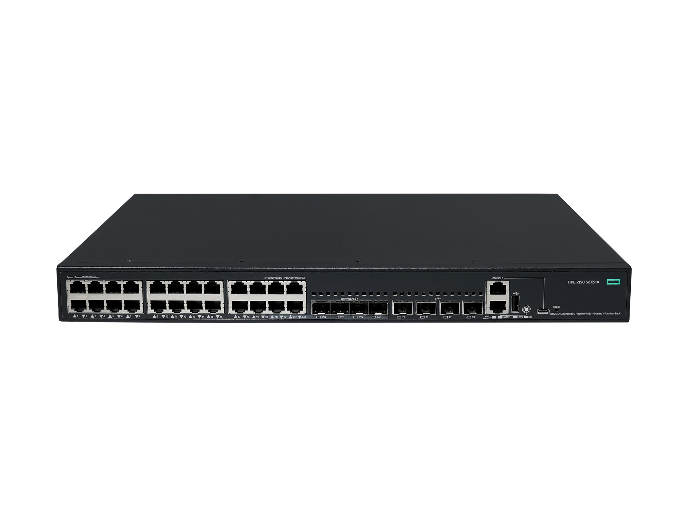 HPE NW CW 2150 24G PoE+ 4F 4P Sw EUen