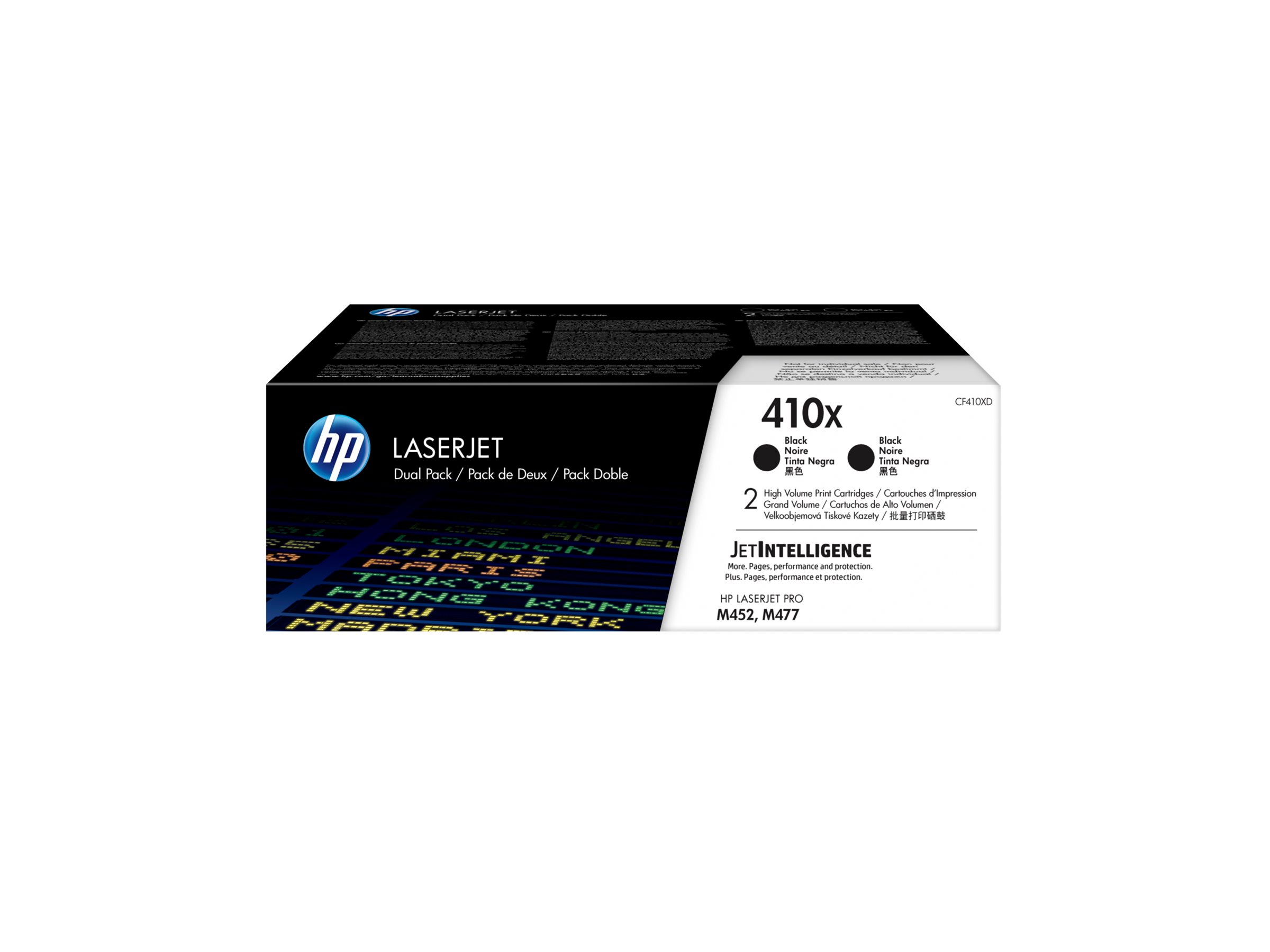 HP 410X 2er-Pack Schwarz Original LaserJet Tonerkartuschen mit hoher Reichweite