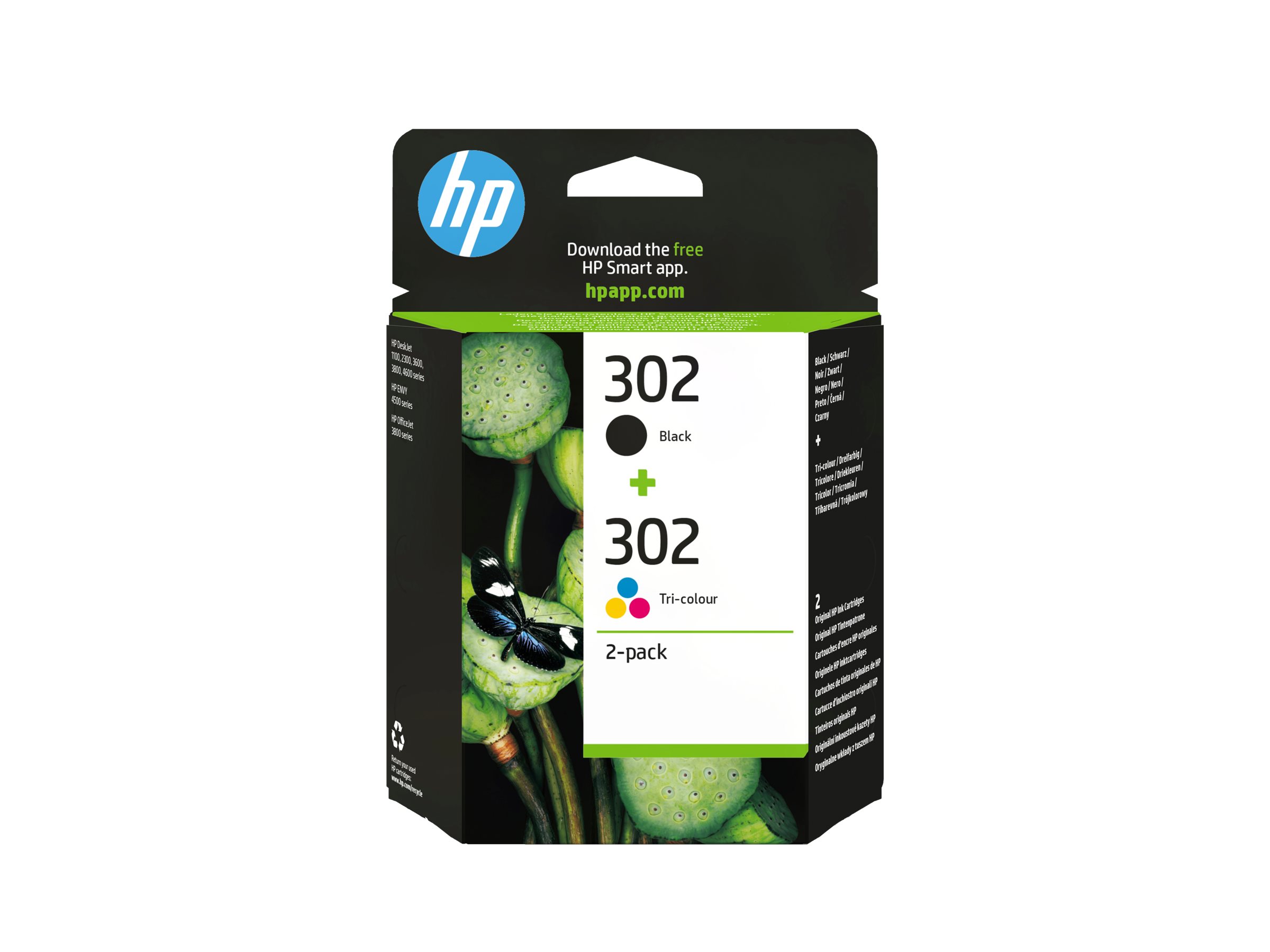 HP 302 2-pack Black/Tri-colour Original Ink Cartridges ink cartridge