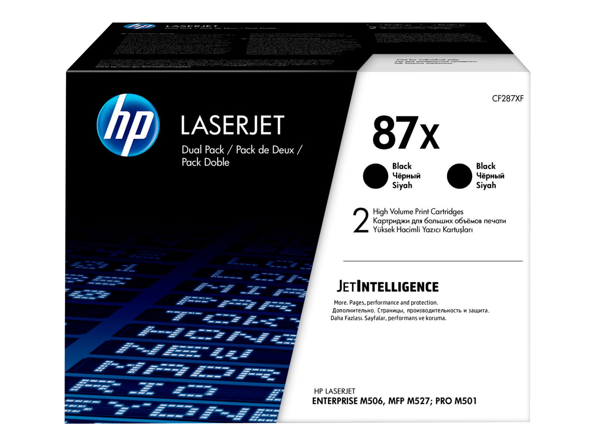 HP 87X 2-pack High Yield Black Original LaserJet Toner Cartridges toner cartridge