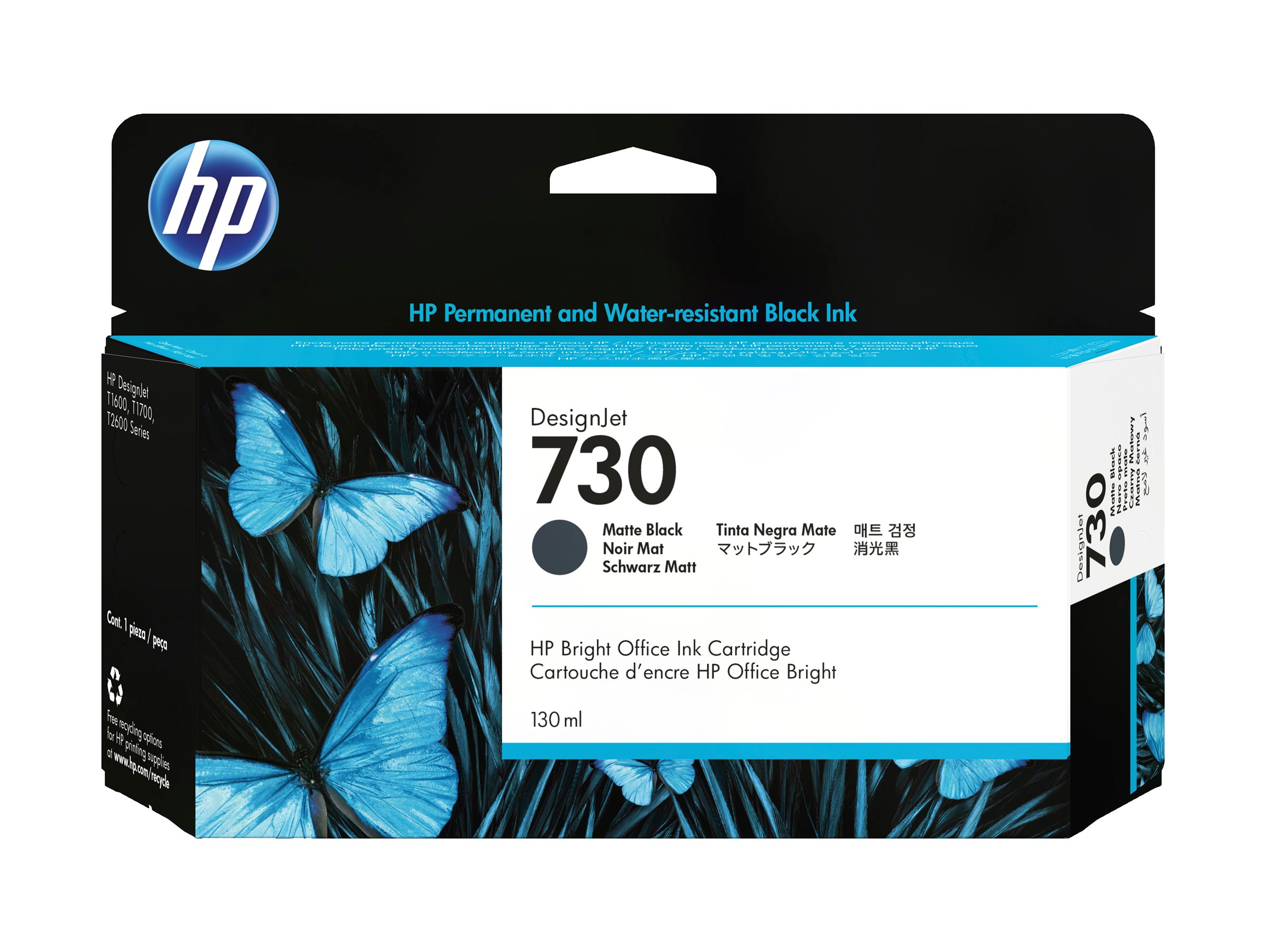 HP 730 130 ml Tinte Matt Schwarz