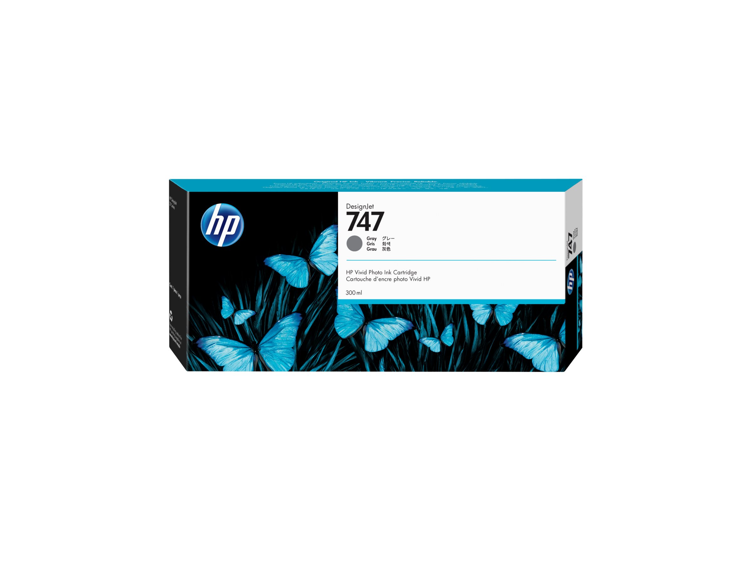 HP 747 300-ml Gray Ink Cartridge