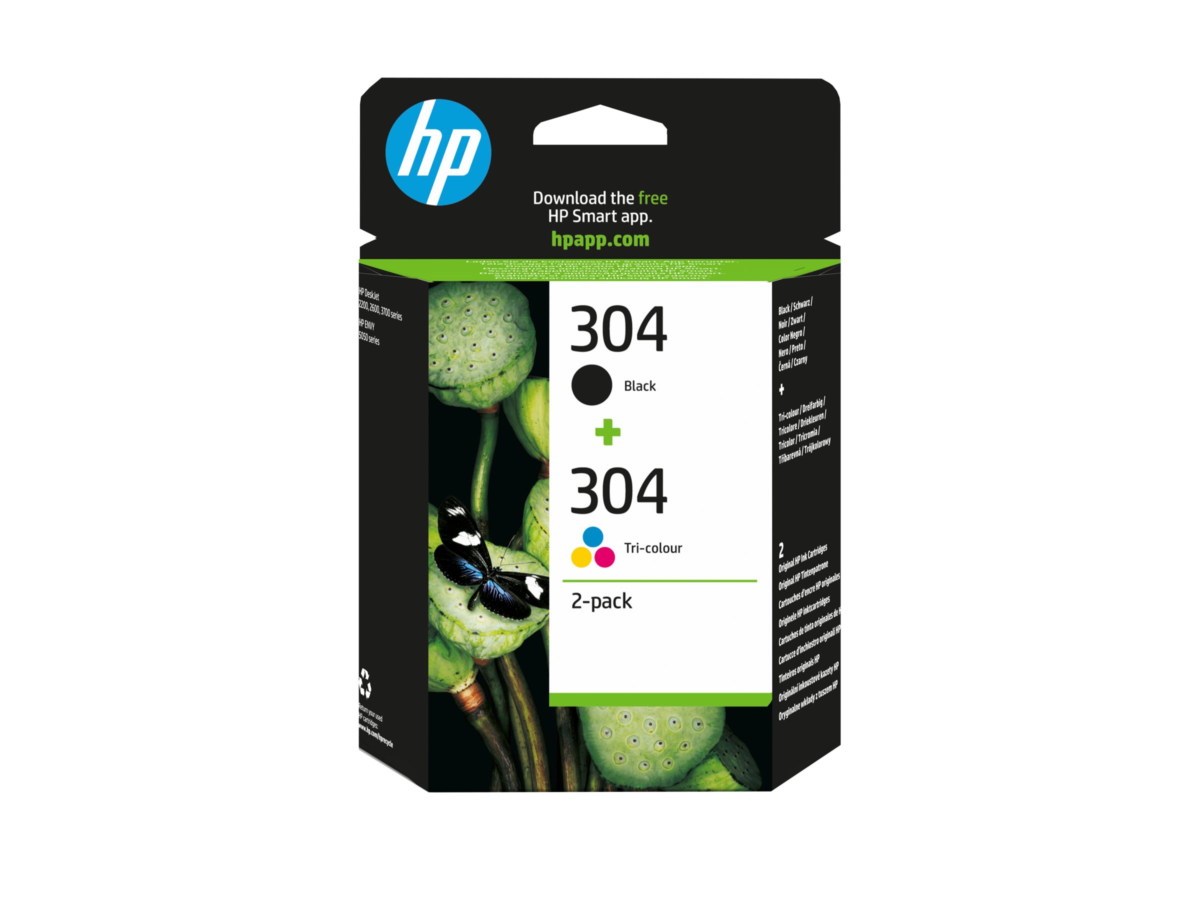 HP 304 2-pack Black/Tri-color Original Ink Cartridges ink cartridge