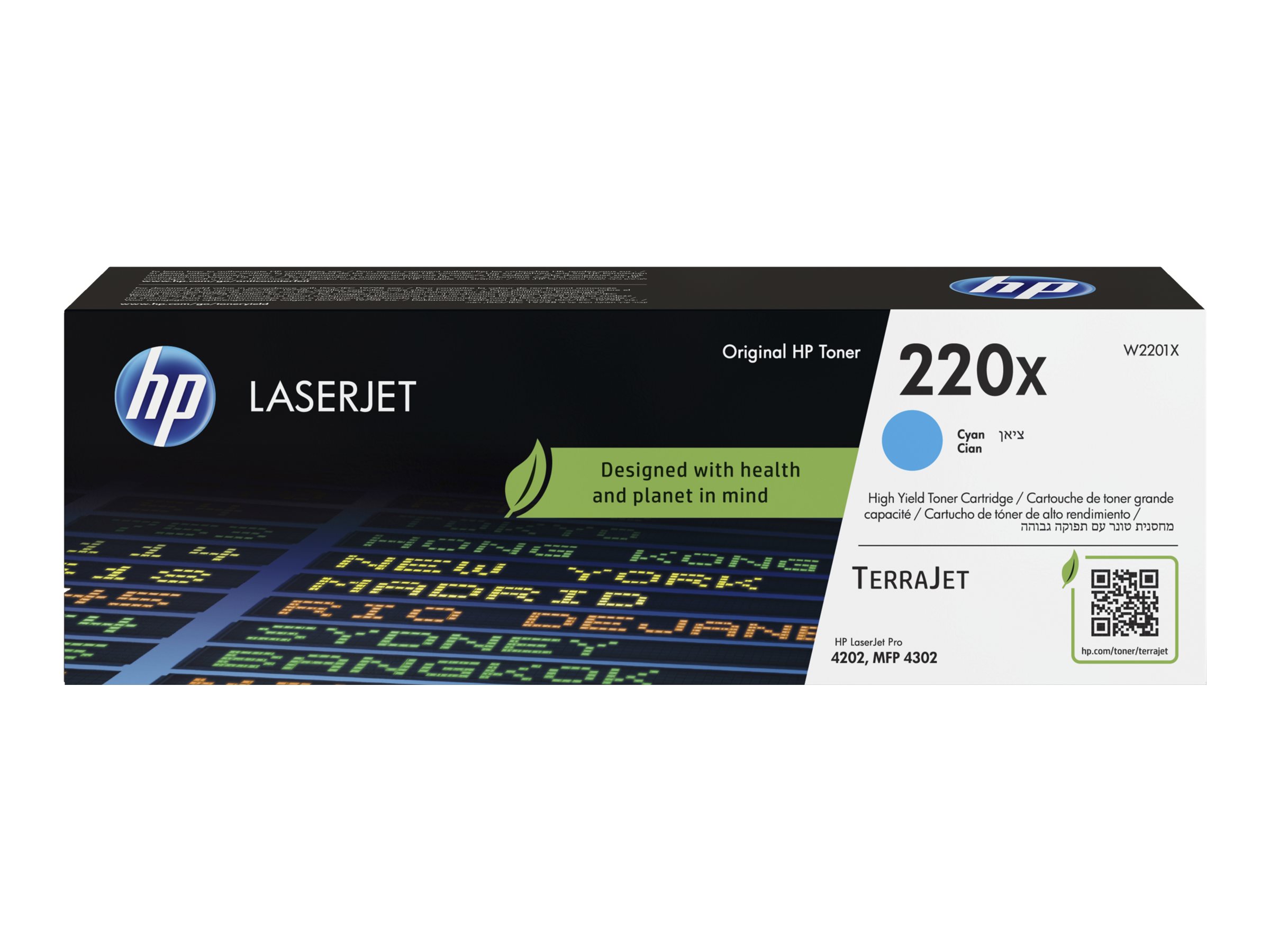 HP 220X Cyn LaserJet toner cartridge