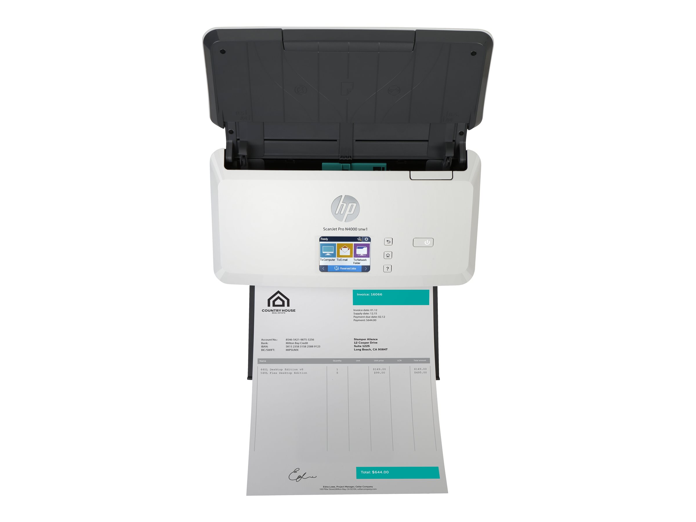HP Scanjet Pro N4000snw1                              6FW08A