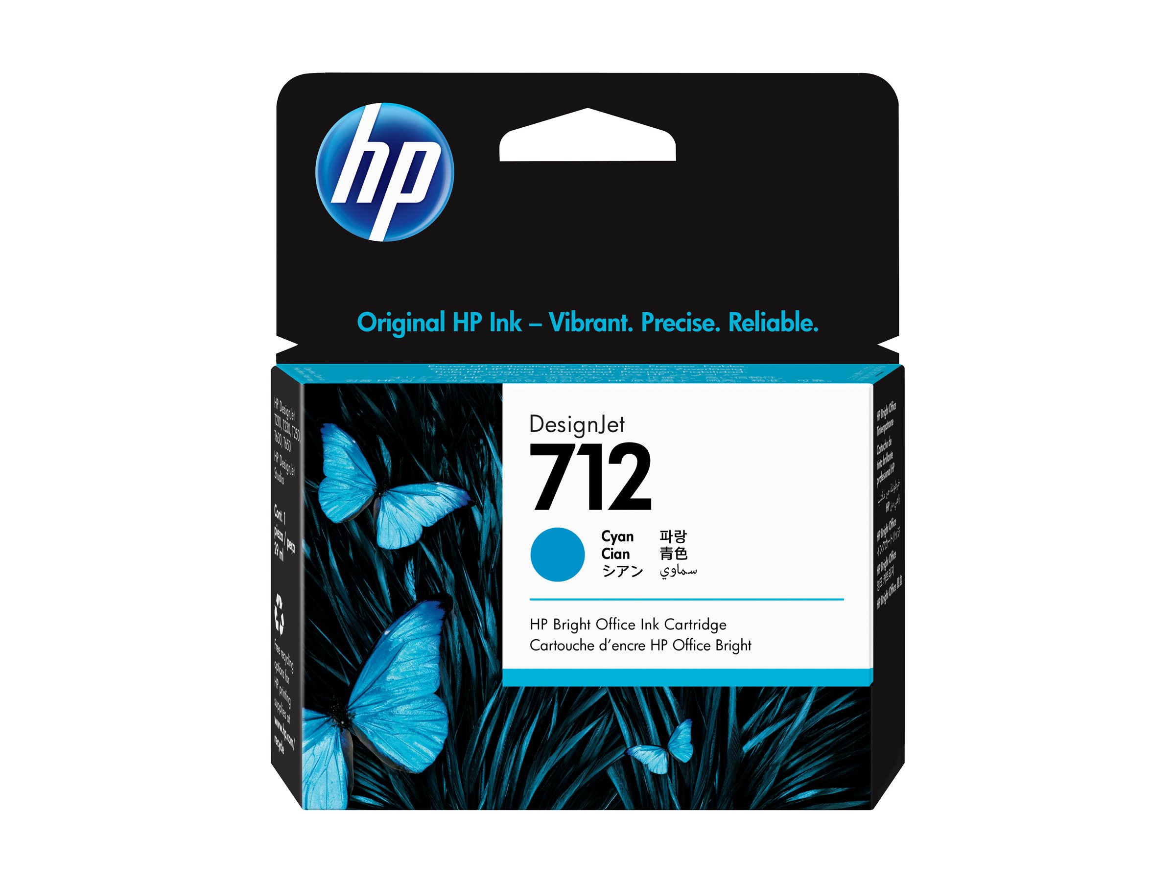 HP 712 Cyan DesignJet Druckerpatrone, 29 ml