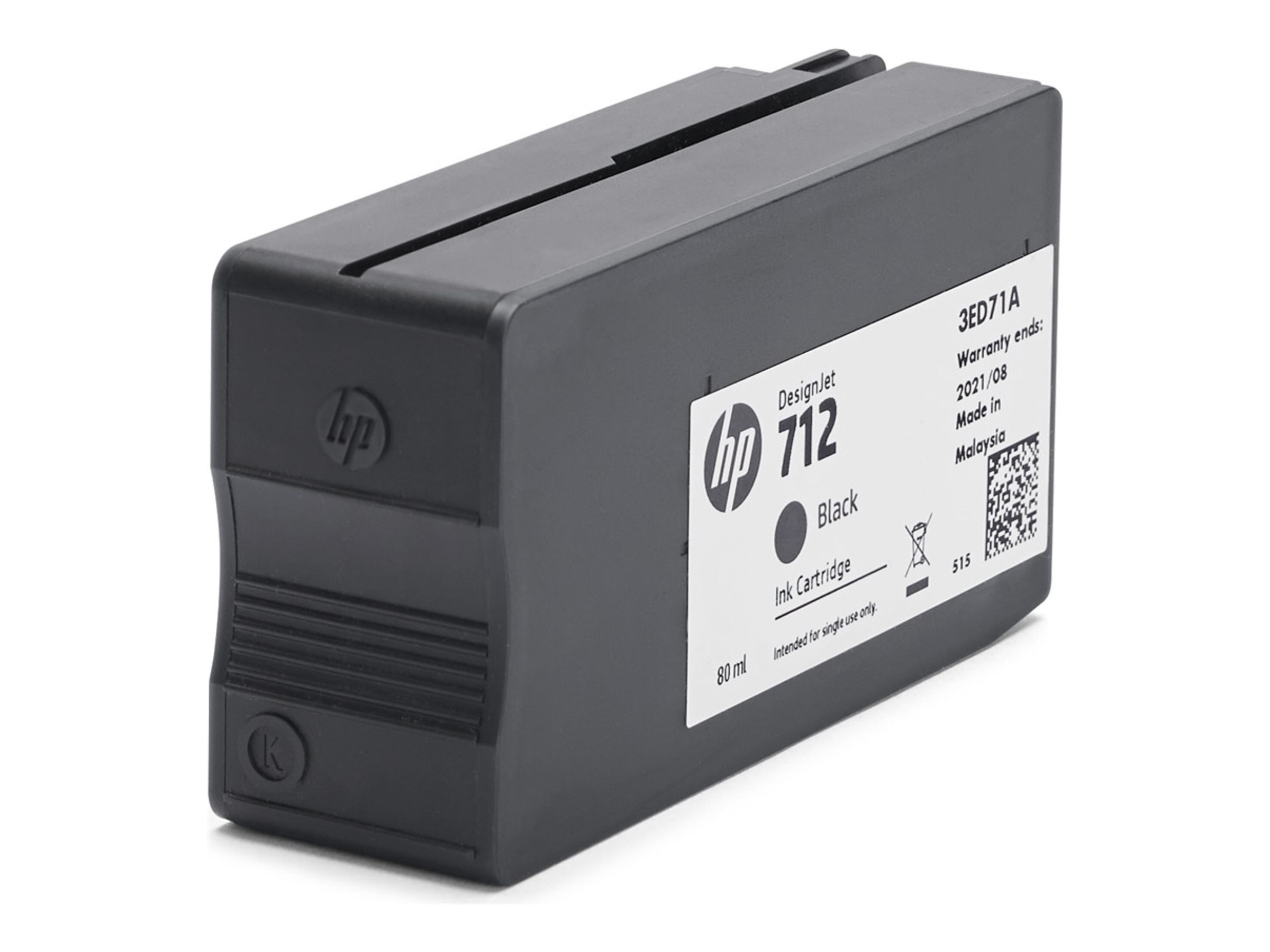 HP 712 Schwarz DesignJet Druckerpatrone, 80 ml