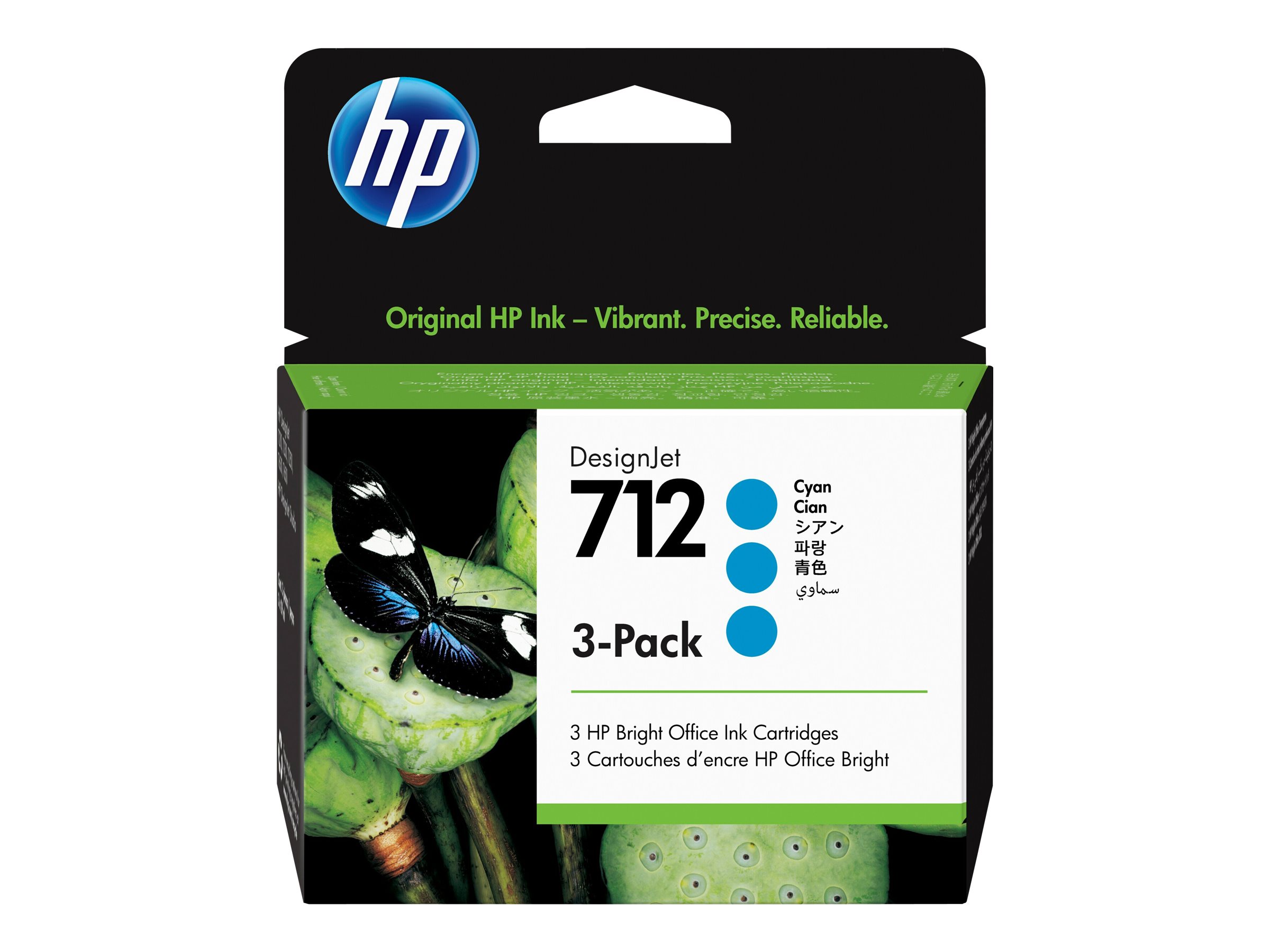 HP 712 3er-Pack Cyan DesignJet Druckerpatronen, 29 ml