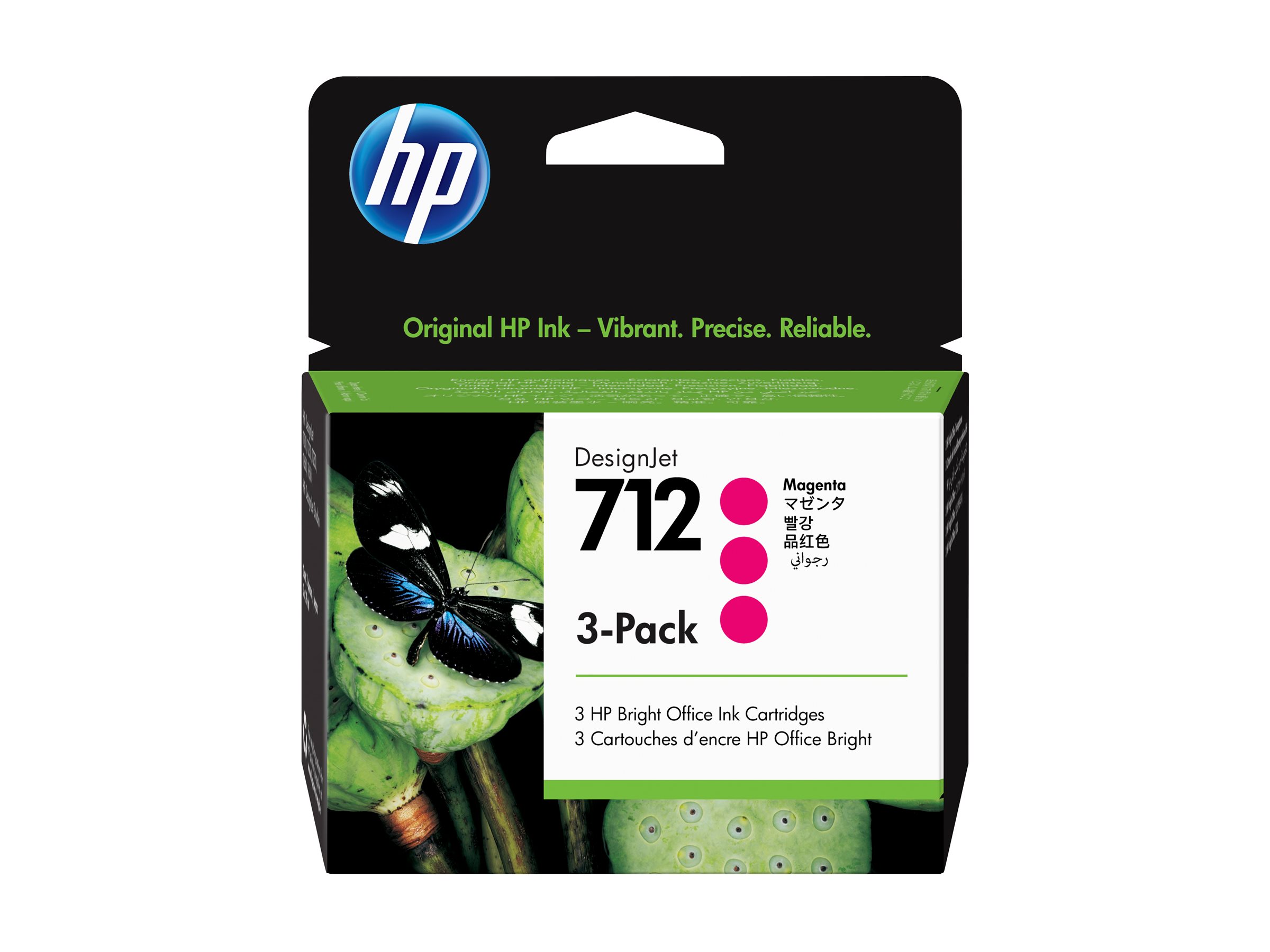 HP 712 3er-Pack Magenta DesignJet Druckerpatrone, 29 ml
