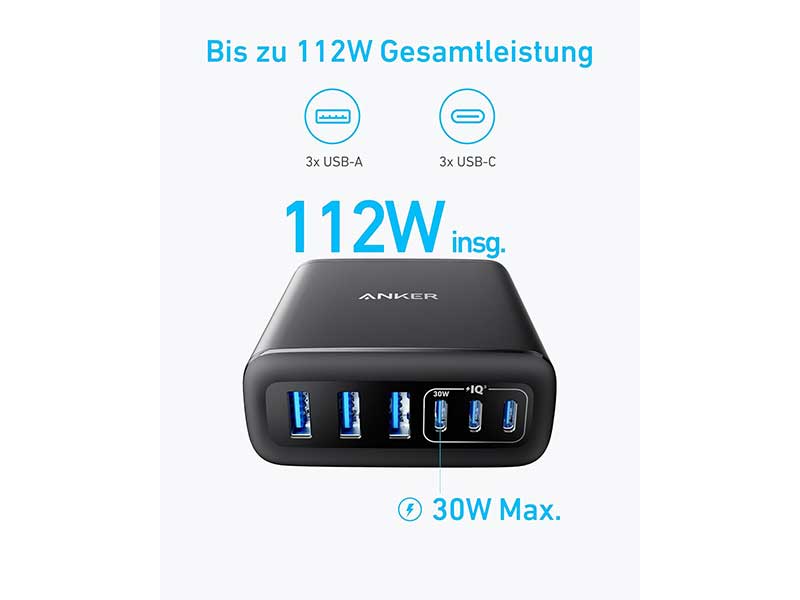 ANKER DeskCharger 6-in-1 112W 3A3C black
