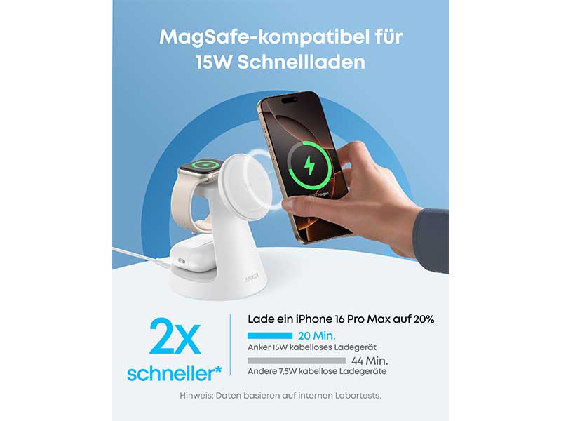 ANKER MagGo 3-in-1 Charging Station wt