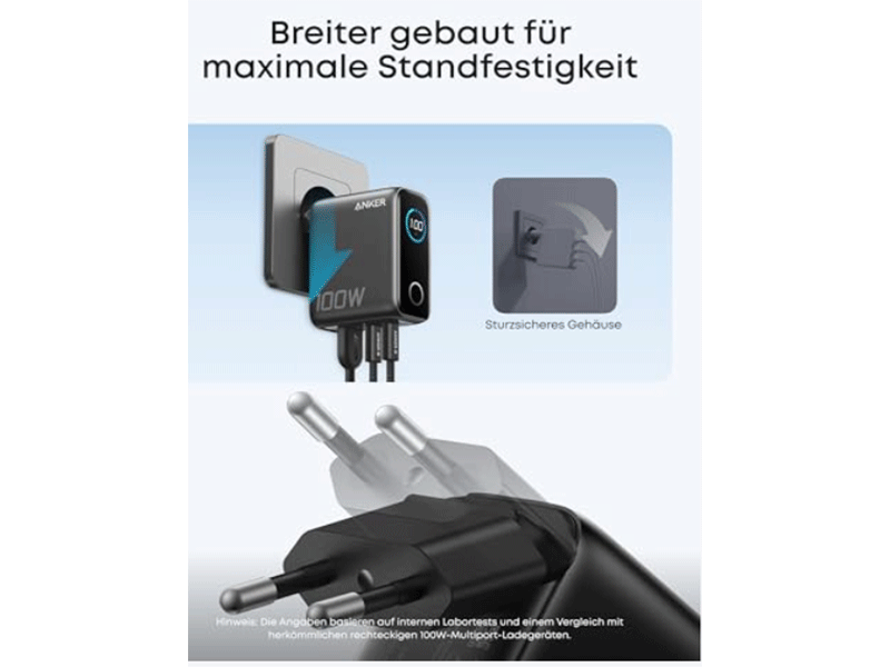 ANKER Charger 100W Display 2C1A grey