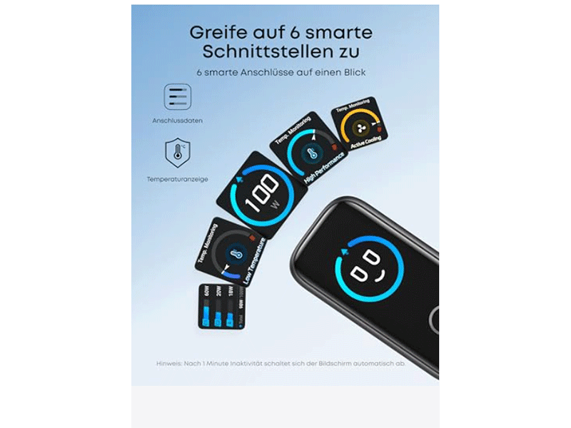 ANKER Charger 100W Display 2C1A grey