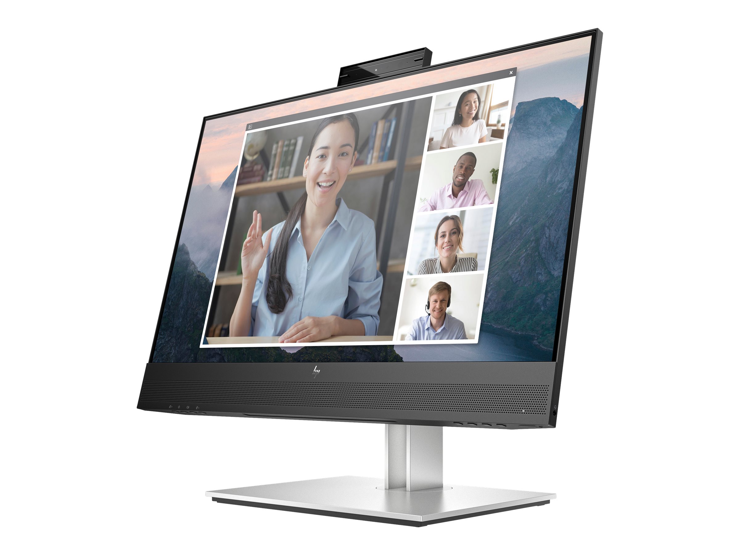 60.45cm/23.8'' (1920x1080) HP E24mv G4 Conferencing Monitor 16:9 5ms IPS HDMI VGA DisplayPort VESA Pivot Speaker Full HD Black/Silver
