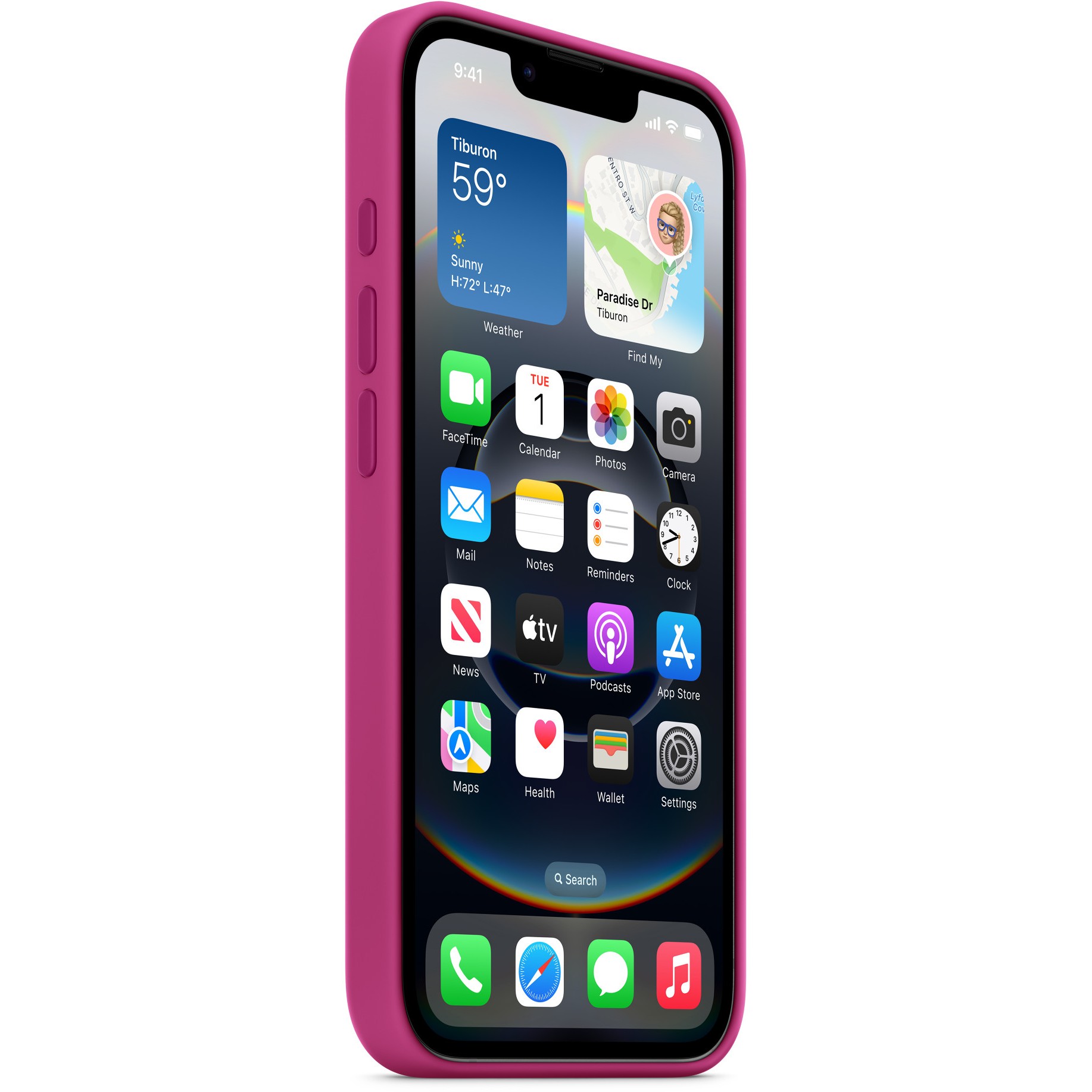 APPLE iPhone 16e Silicone Case Fuchsia