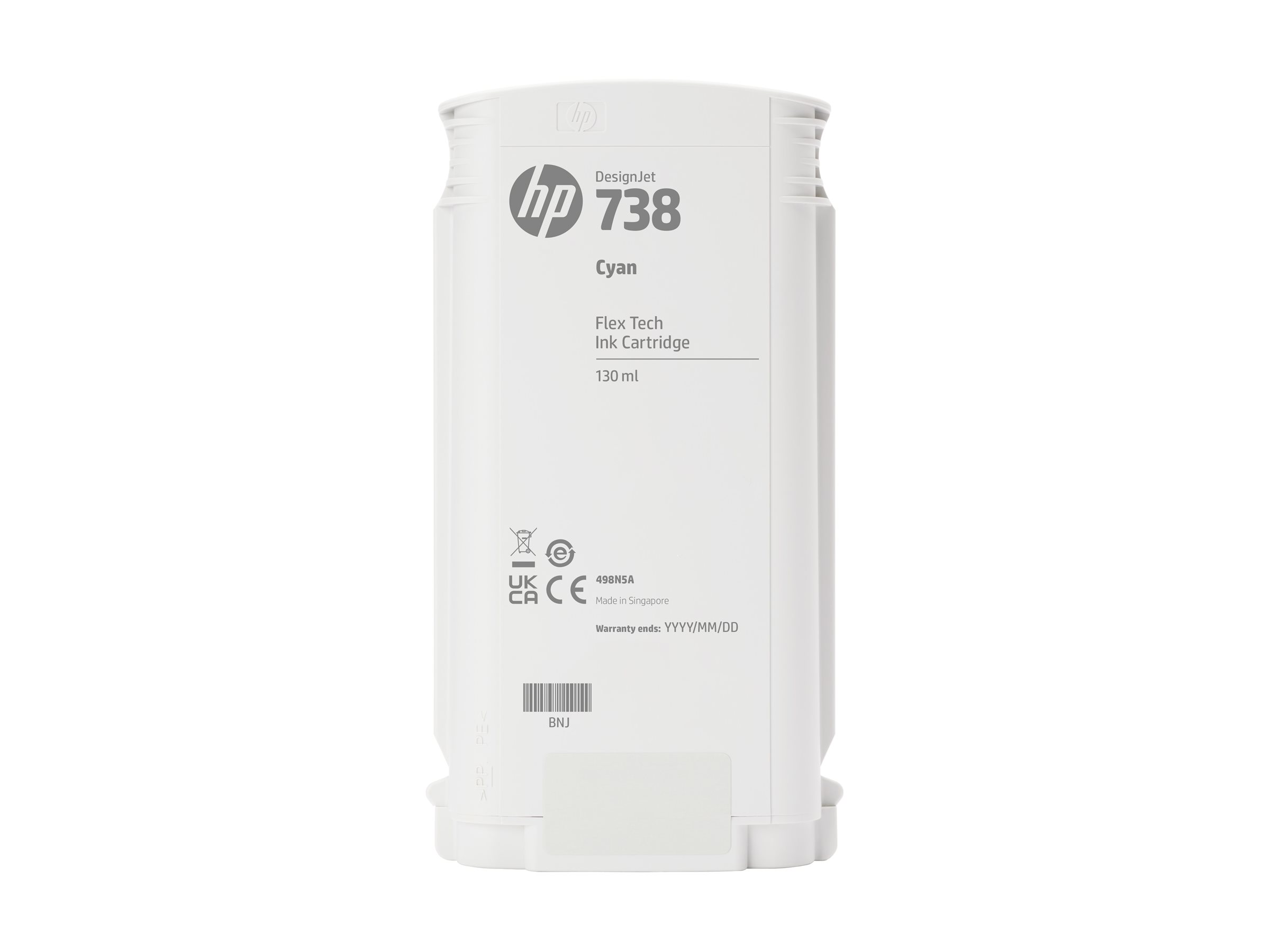HP 738 130-ml Cyan DesignJet Ink Cartrid