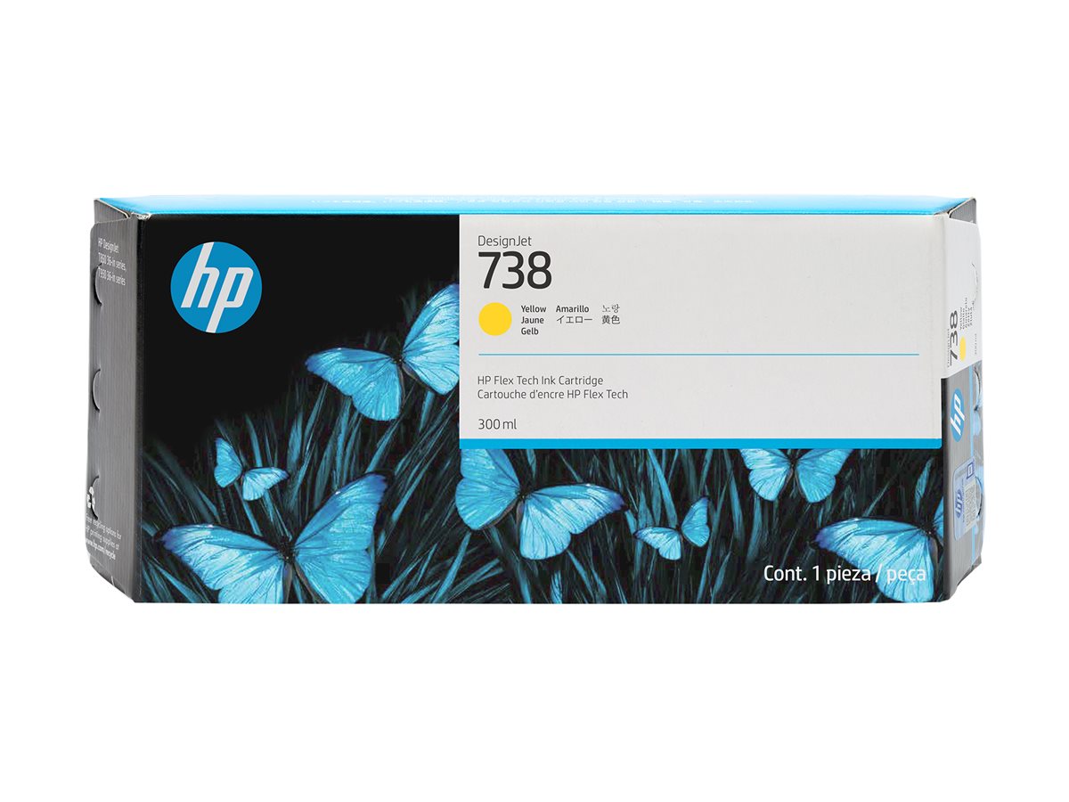 HP 738 300-ml Yellow DesignJet Ink Cartr