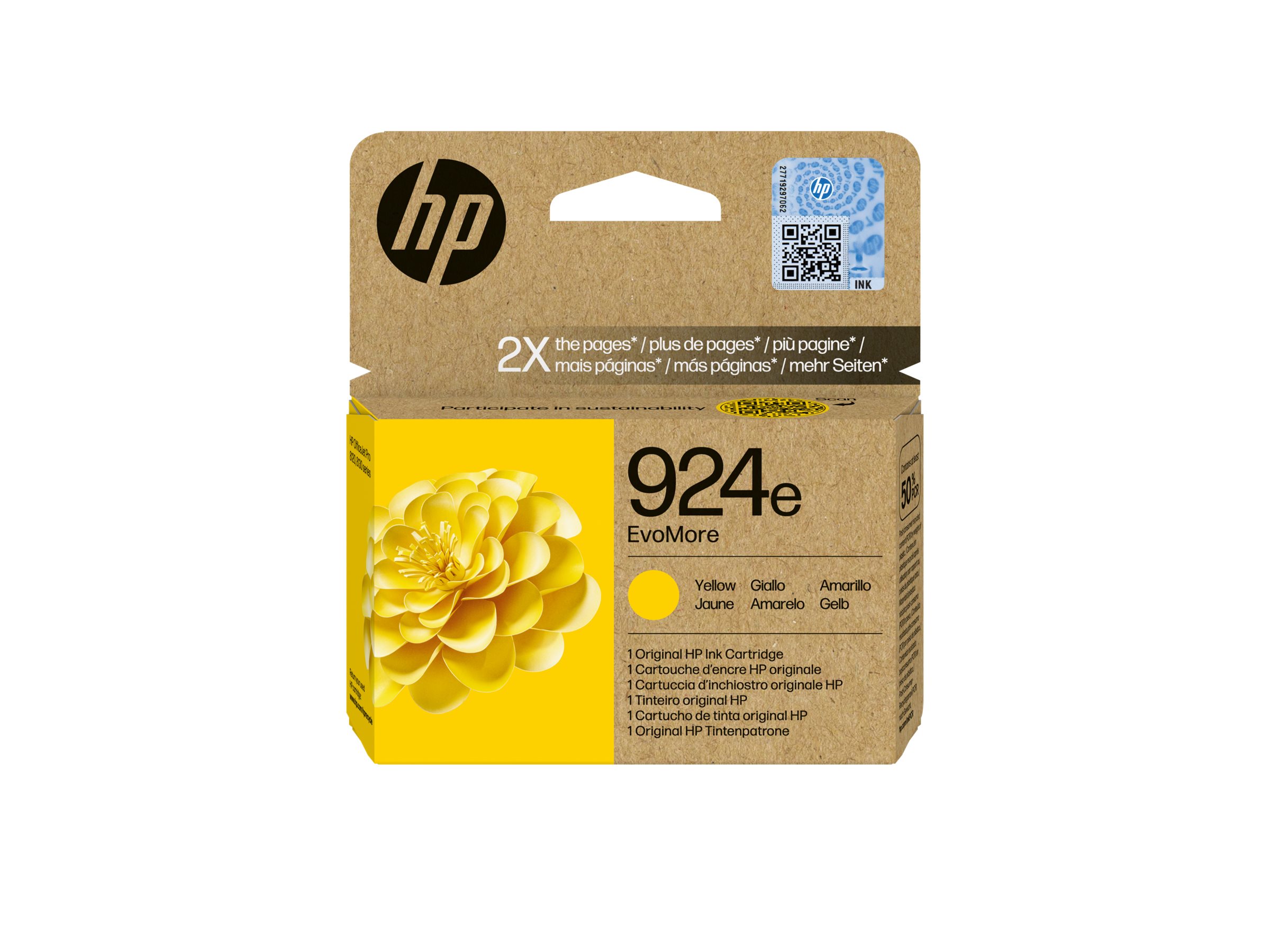 HP 924e EvoMore Yellow Org Ink Cartridge