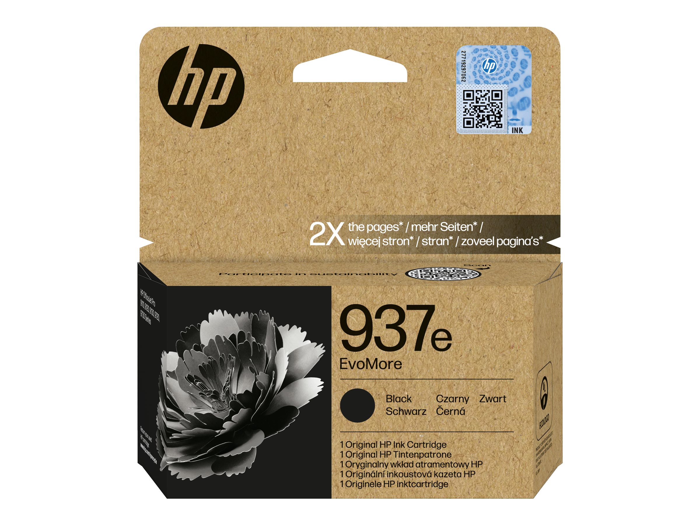 HP 937e     Schwarz             Tintenpatrone EvoMore