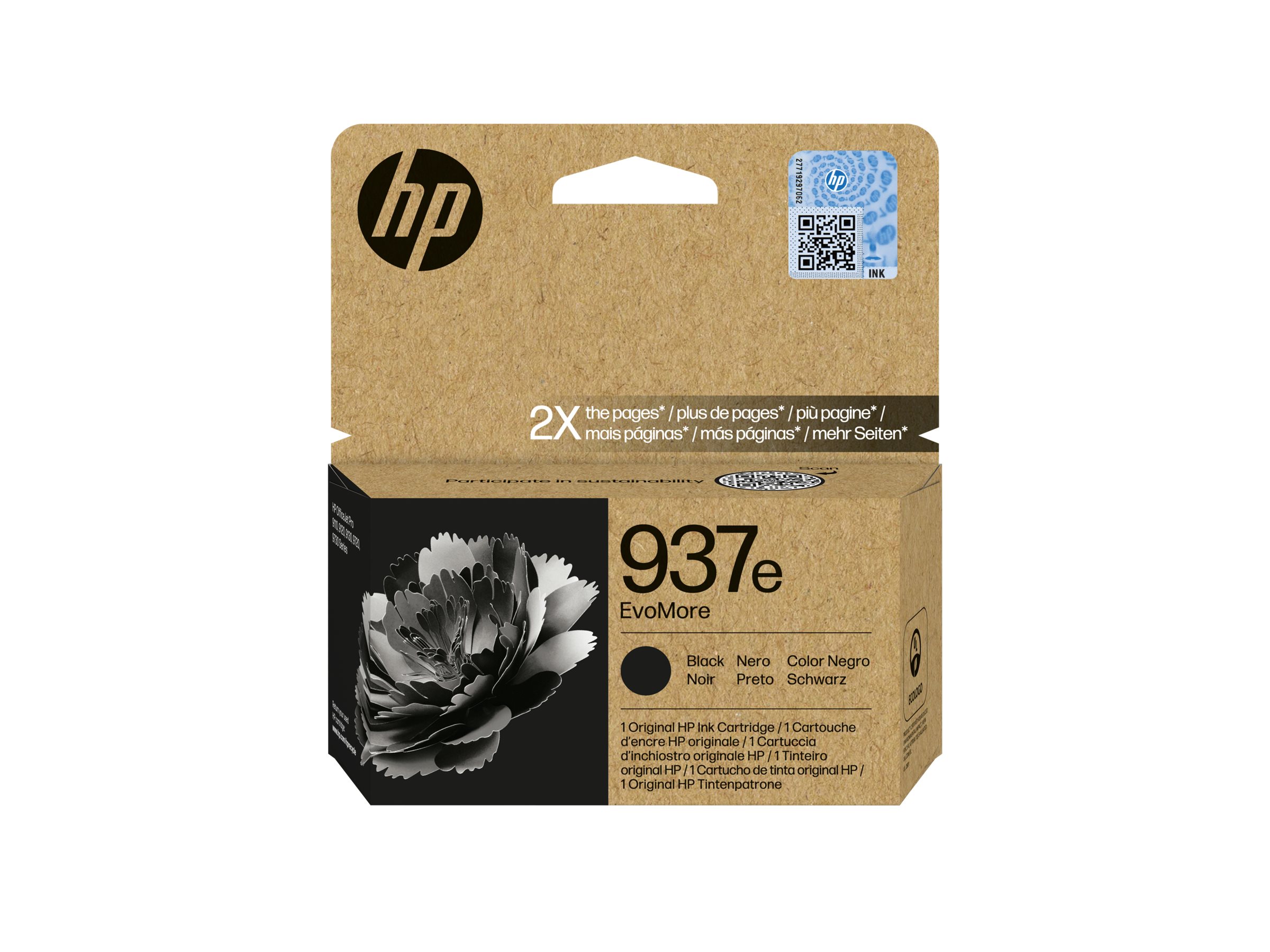 HP 937e     Schwarz             Tintenpatrone EvoMore