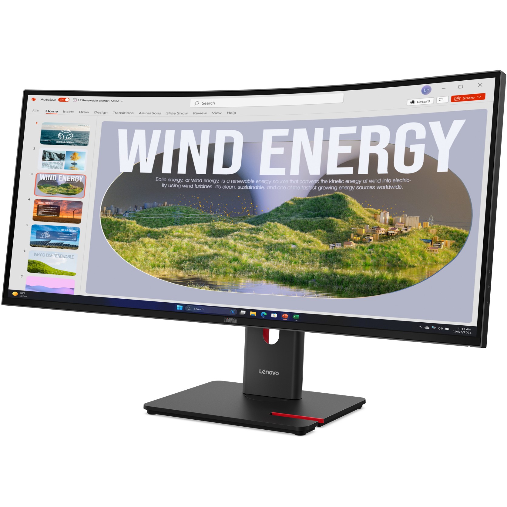 Lenovo ThinkVision T34WD-40 computer monitor