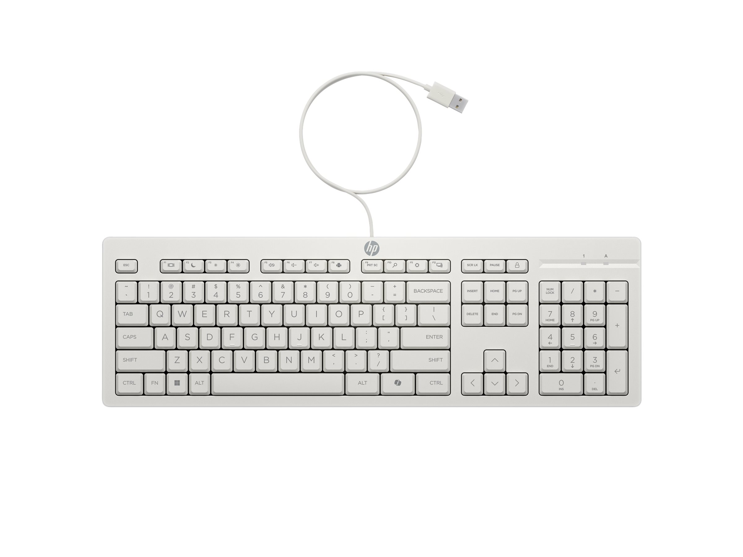 HP Tastatur+Maus 225 Set Kabelgebunden Weiß