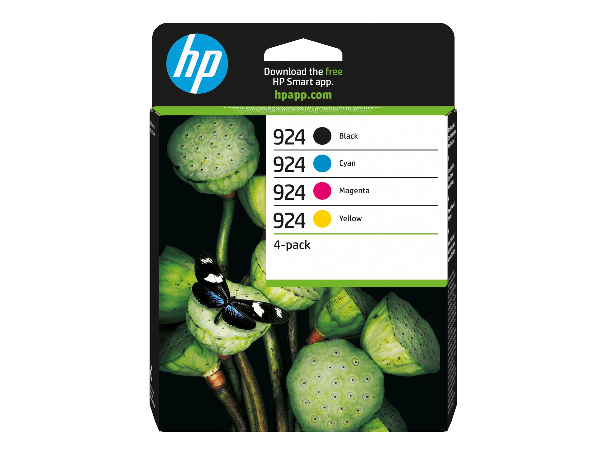HP 924 CMYK Original Ink Cart 4-Pack